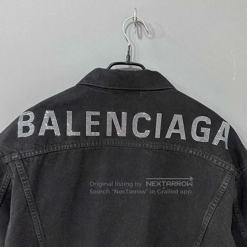Balenciaga Balenciaga Crystal Logo Denim Jacket. Size US S / EU 44-46 / 1 - 4 Thumbnail