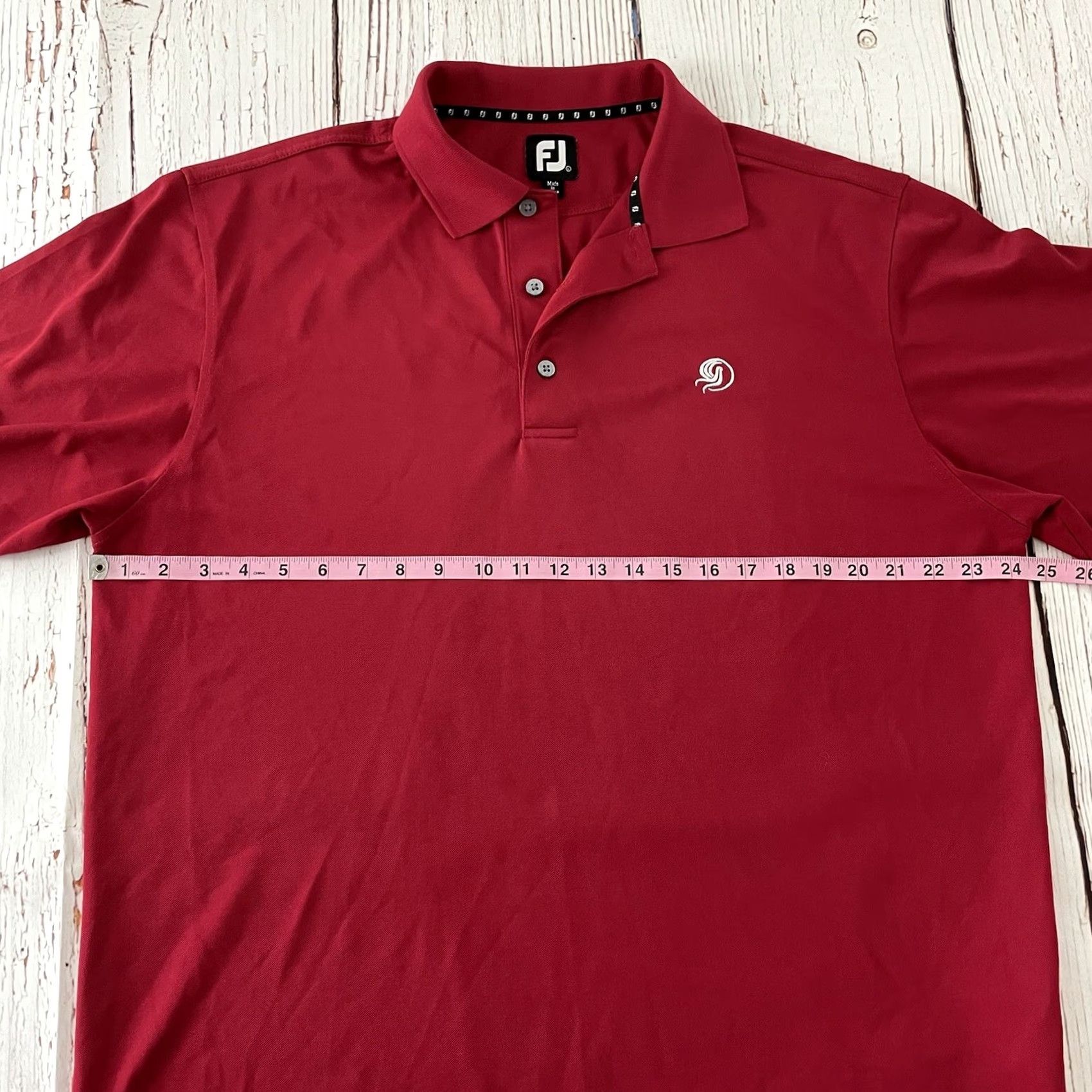 Footjoy FootJoy Short Sleeve Button Front Golf Polo Shirt Men's L Solid Red Size US L / EU 52-54 / 3 - 4 Thumbnail