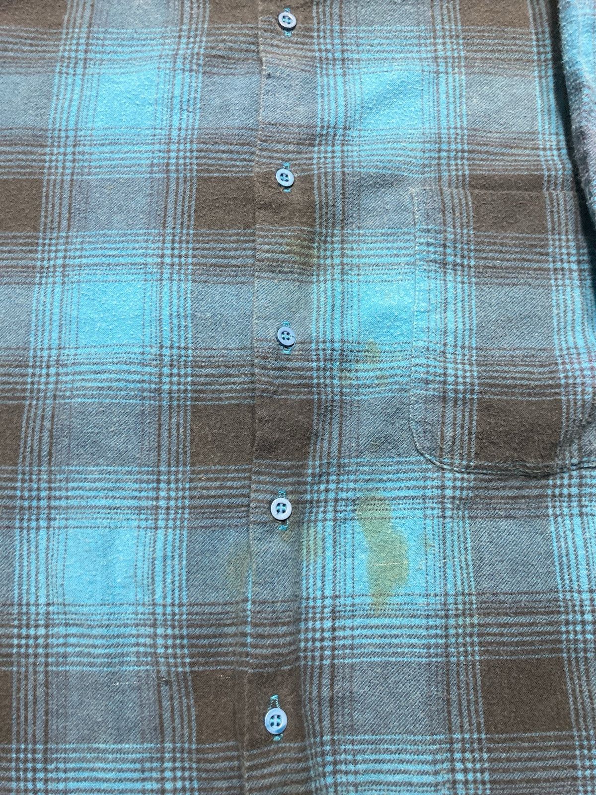 Vintage Vtg 90s flannel shirt brushed cotton soft shadow plaid XL Size US XL / EU 56 / 4 - 3 Thumbnail