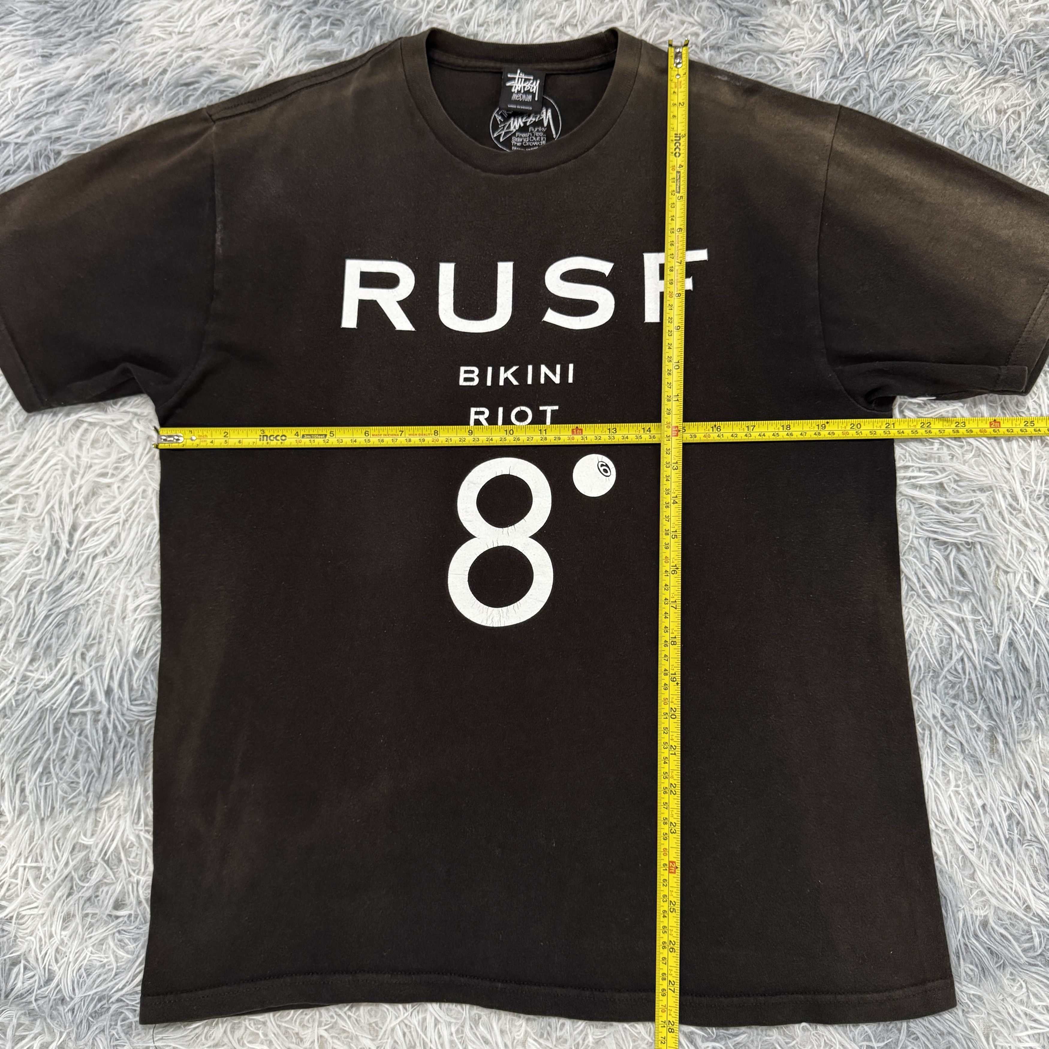 Stussy Vintage 90s Stussy Ruft 8 Bikini Riot Sunfaded Tshirt Size US M / EU 48-50 / 2 - 9 Thumbnail