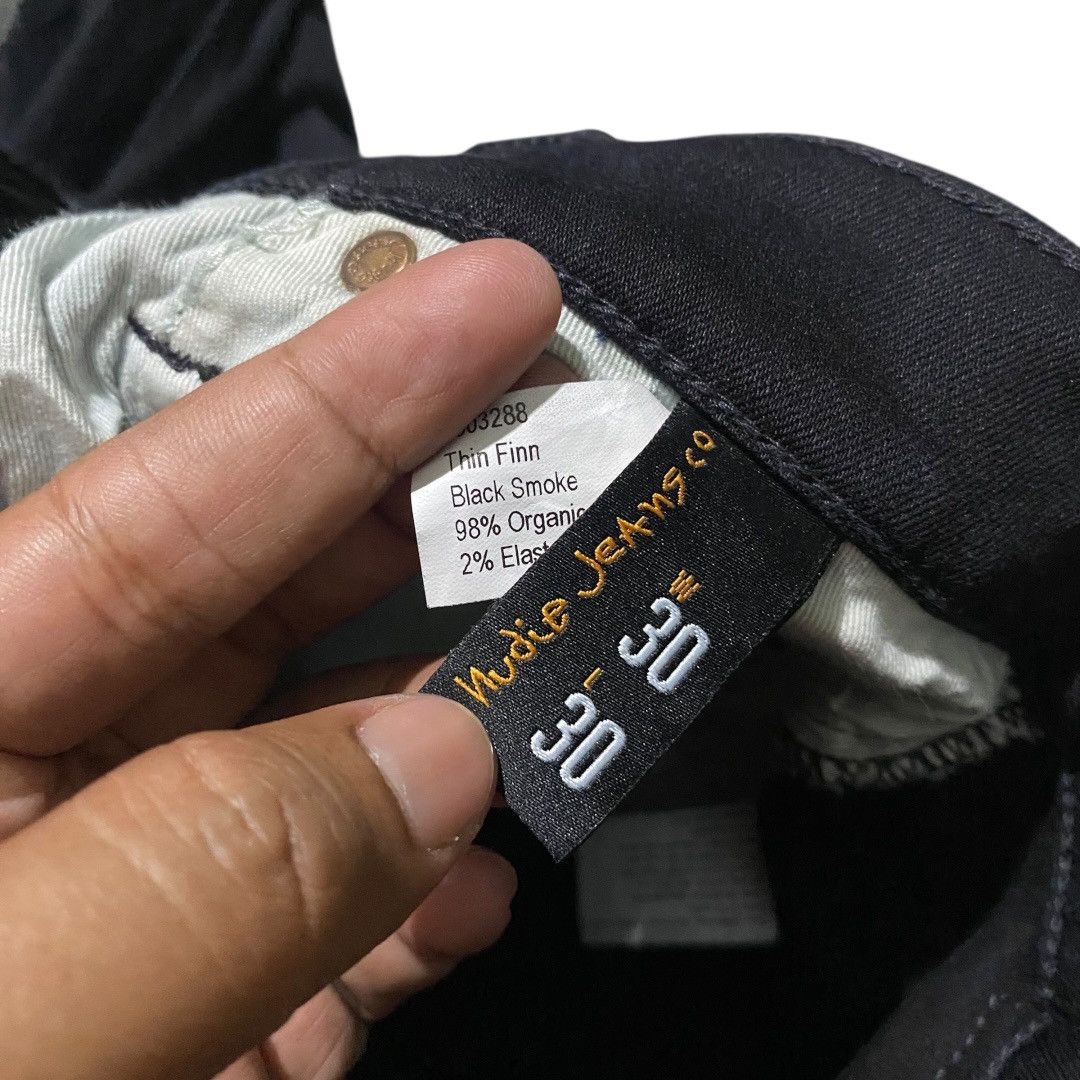 Nudie Jeans Nudie jeans co thin finn black smoke denim longpant Size US 30 / EU 46 - 9 Thumbnail
