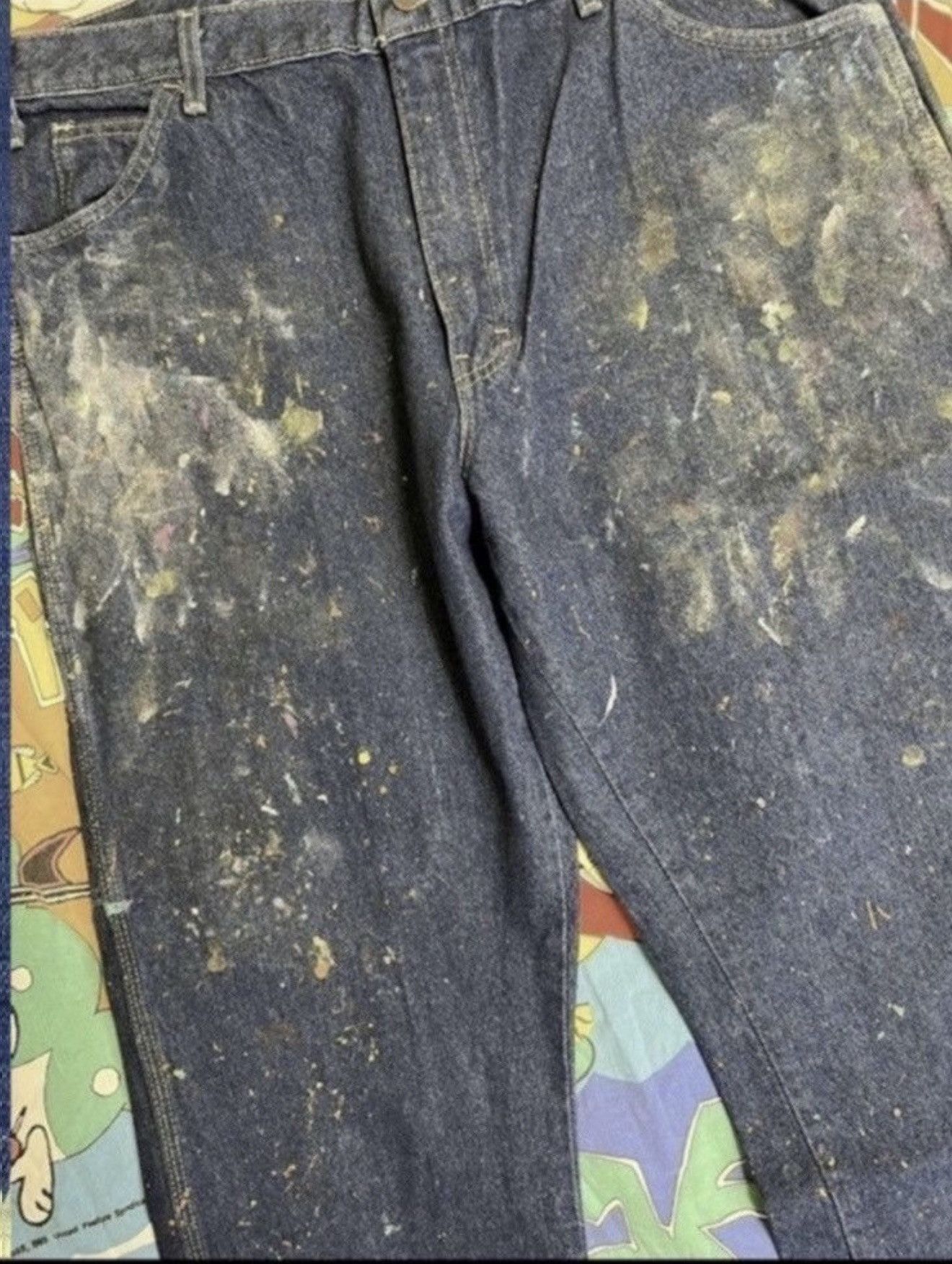 Dickies ***FINAL DROP***RARE DICKIES PAINT SPLATTER WIDE DENIM 38 Size US 38 / EU 54 - 5 Thumbnail