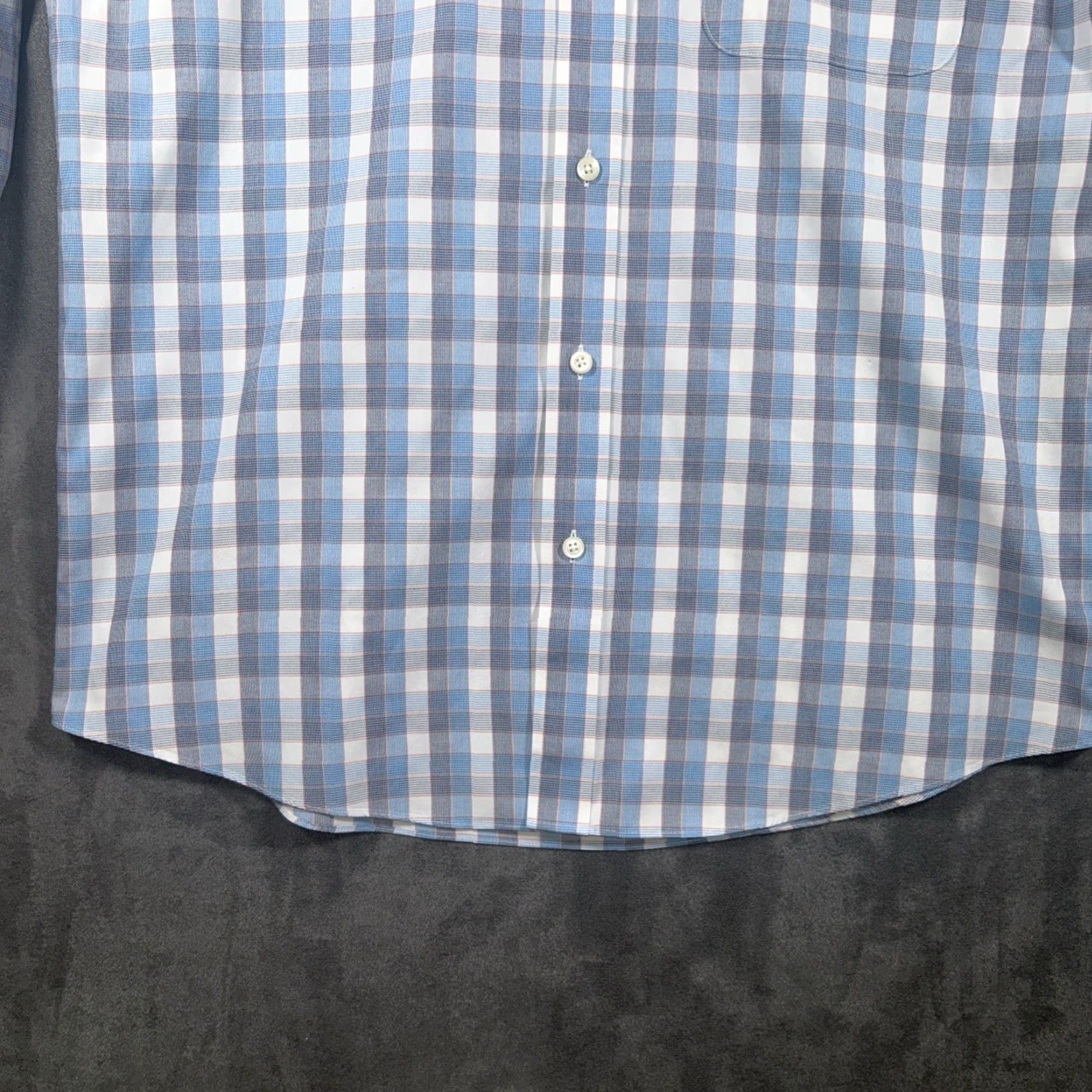 Orvis Orvis Shirt Mens XL Button-Down Blue White Plaid Check Long Sleeve Casual Business Travel Workwear Size US M / EU 48-50 / 2 - 4 Thumbnail