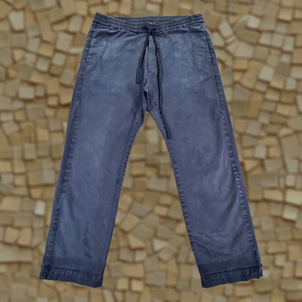 Barena BARENA Venezia Mens Trousers Navy Blue Small 46 Drawstring Cotton Chino Pants Tapered Pockets 98% Cotton 2% Elastane Italy Vintage Mens Size US 29 - 1 Thumbnail