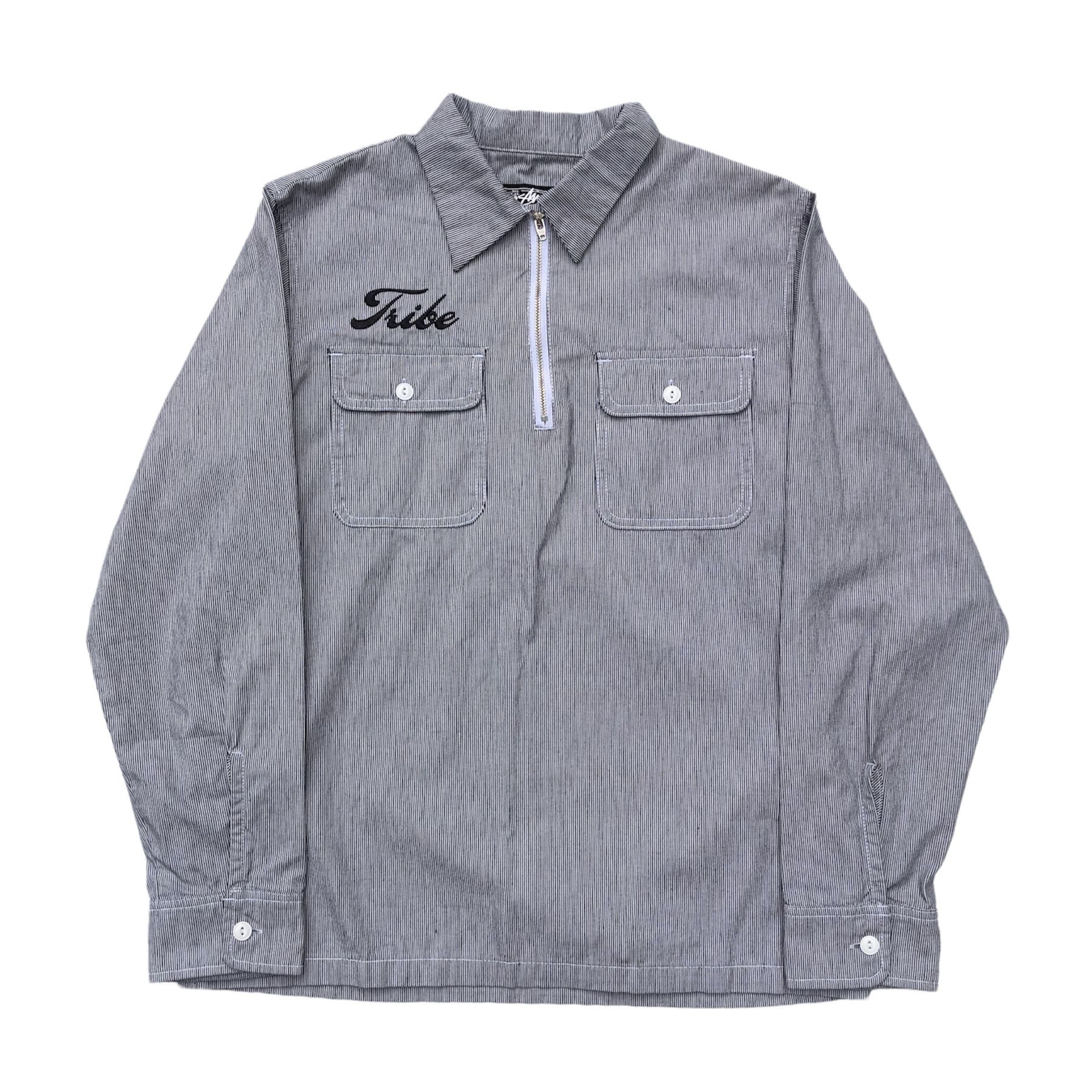 Stussy Rare Tribe Half Zip Button Up Shirt