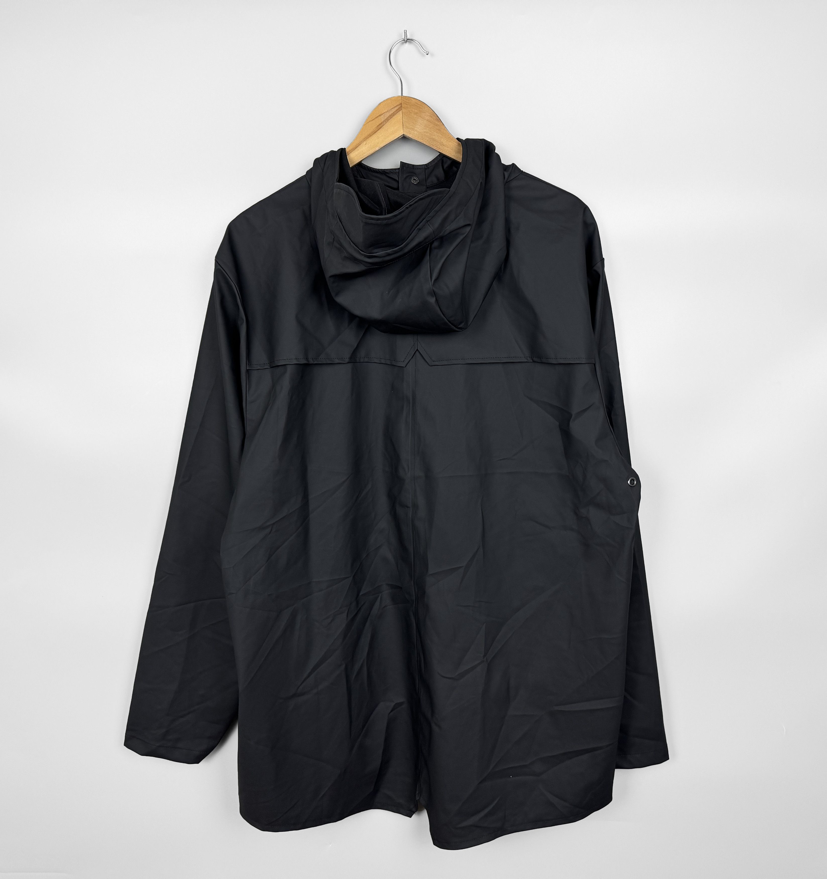 Rains NWT RAINS Phantom Waterproof Fishtail Black Parka Jacket Size US L / EU 52-54 / 3 - 5 Thumbnail