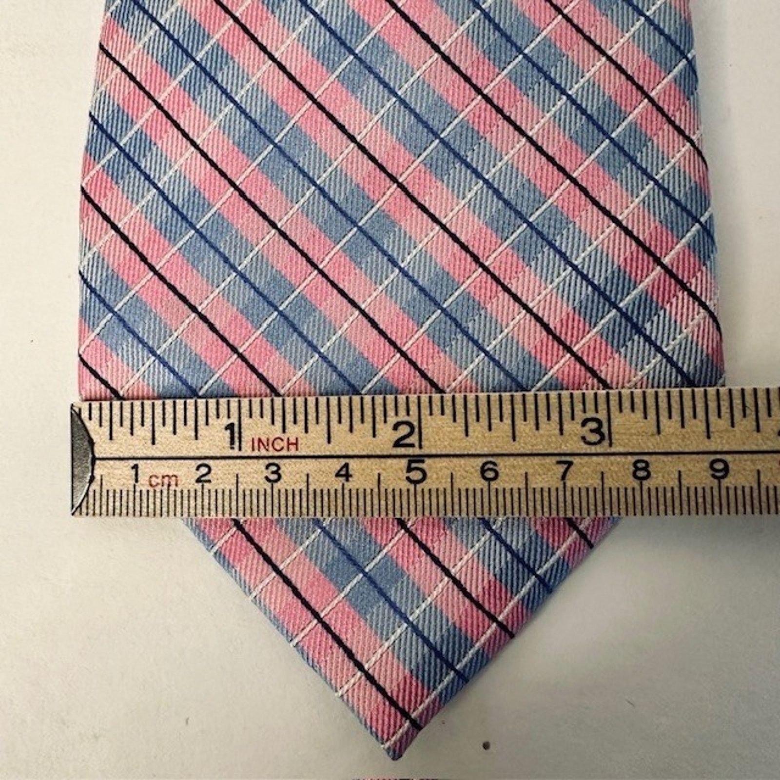 Nautica NAUTICA Men's 100% Silk Classic Necktie Designer Pink/Blue Size ONE SIZE - 4 Thumbnail