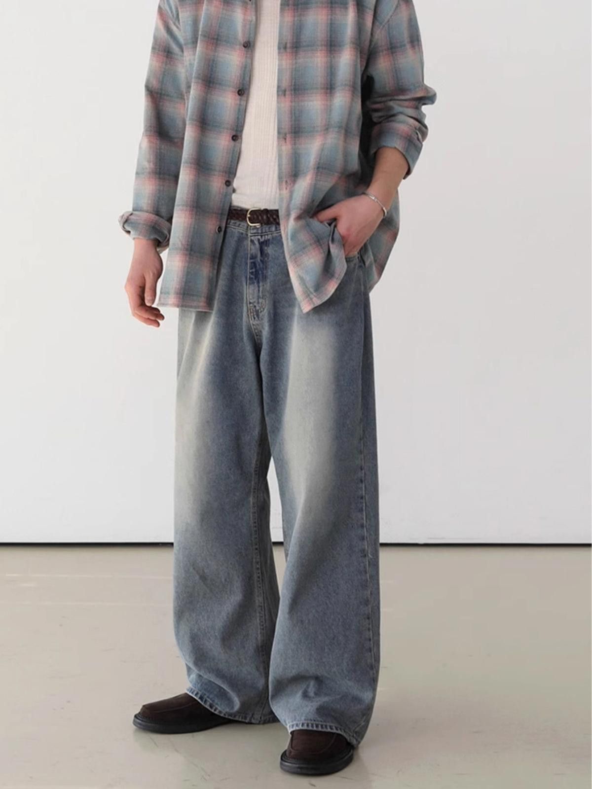 Jean Blue Wide Leg Flare Denim Jeans Size US 32 / EU 48 - 3 Thumbnail