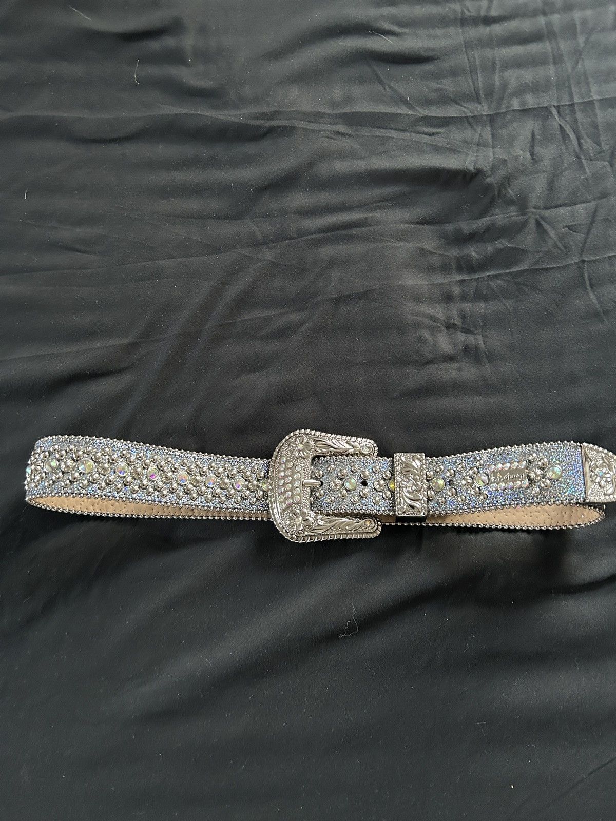 B.B. Simon BB Simon Confidence SILVER AB Belt Size 34 - 2 Thumbnail