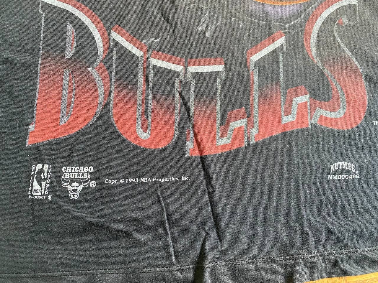 Nutmeg Vintage 1993 Nutmeg Chicago Bulls NBA T Shirt Size US XL / EU 56 / 4 - 4 Thumbnail