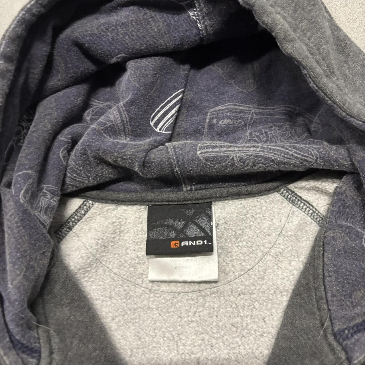 Japanese Brand × Vintage Crazy Vintage Y2K/2000s And One Basketball Spellout Streetwear Zip Up Hoodie! Size US L / EU 52-54 / 3 - 7 Thumbnail