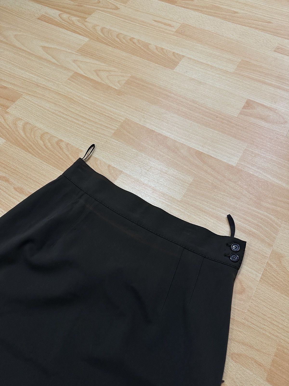 Prada Vintage 90s Prada Skirt Midi Zip Olive Made in Italy Fade Size 34" / US 12 / IT 48 - 12 Thumbnail