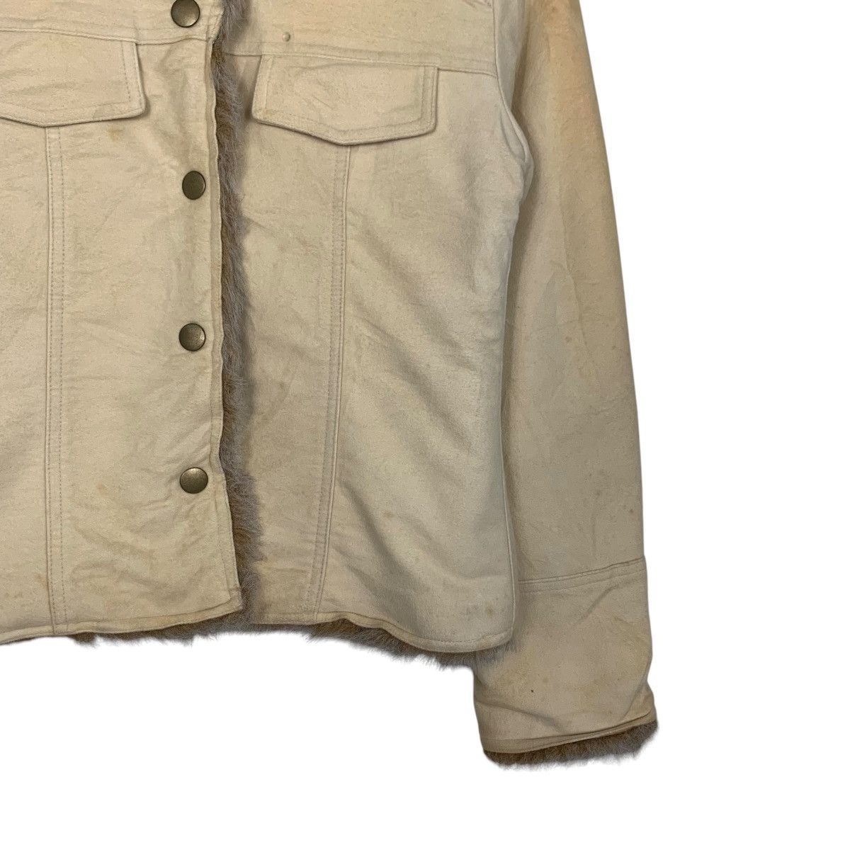 Patrick Cox Vintage PATRICK COX Trashed Rusty Faux Fur Jacket #2749-C124 Size S / US 4 / IT 40 - 6 Thumbnail
