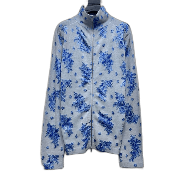 Dior Dior Floral Knit Turtleneck Jacket Size XL Size US XL / EU 56 / 4 - 1 Thumbnail
