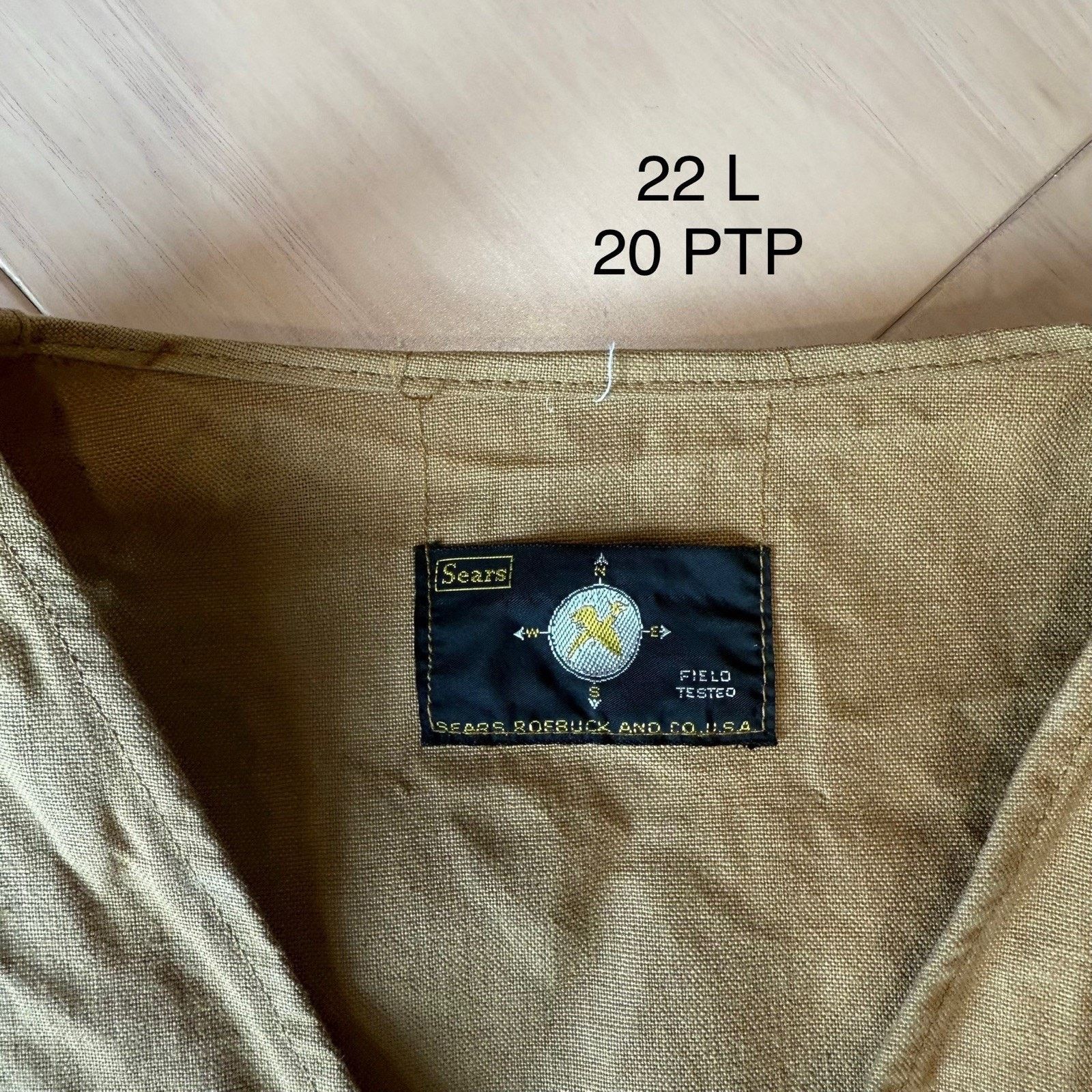 Sears Vintage Sears Field Tested Vest Small Khaki 80s Outdoors Size US S / EU 44-46 / 1 - 8 Thumbnail