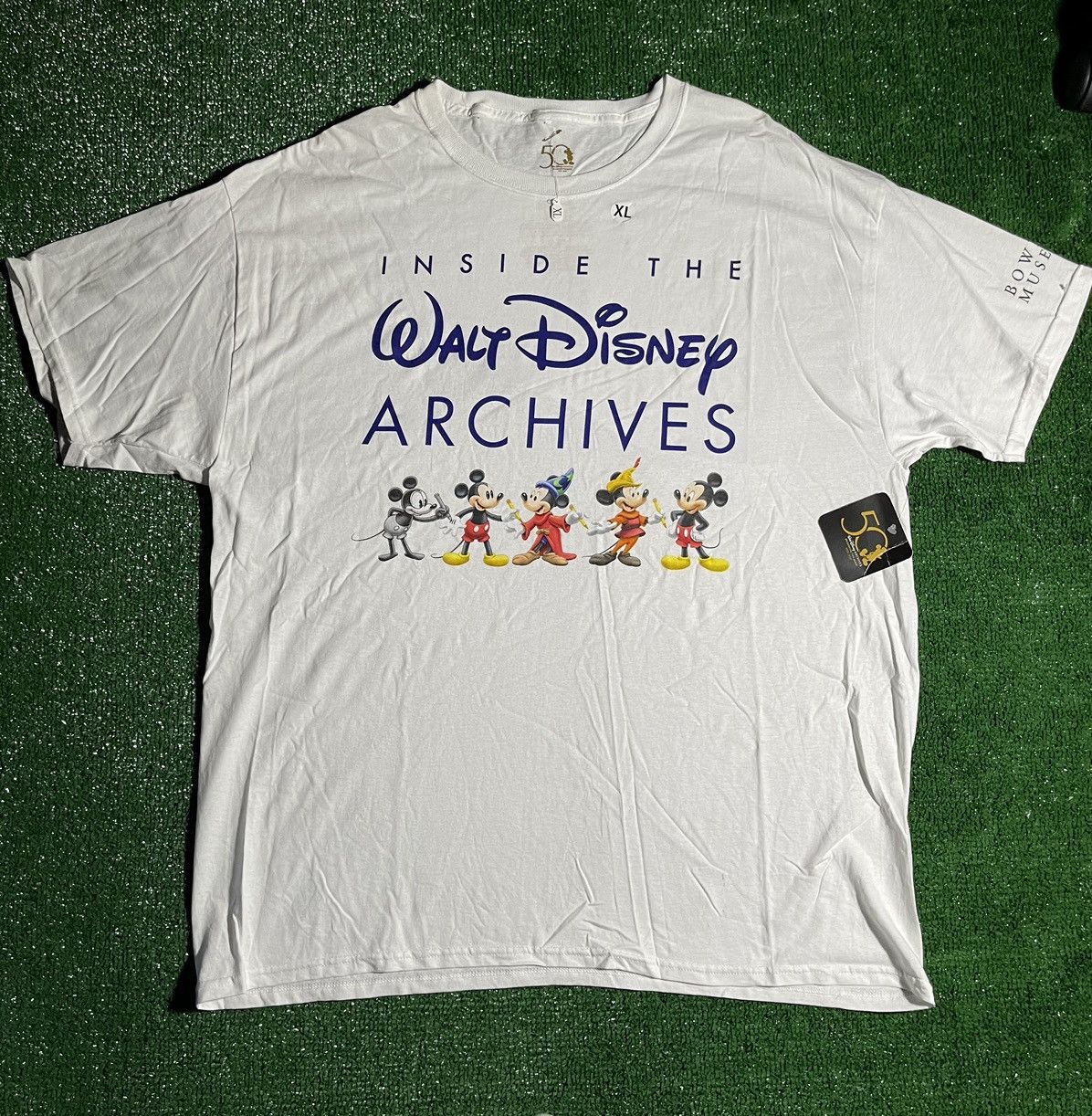 image of ‘Walt Disney Archives’ 50Th Anniversary T-Shirt in White, Men's (Size XL)