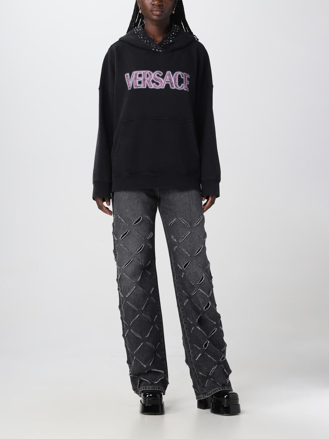 Versace o1y0226 Denim Pant in Dark Gray Size 27" / US 4 / IT 40 - 2 Thumbnail