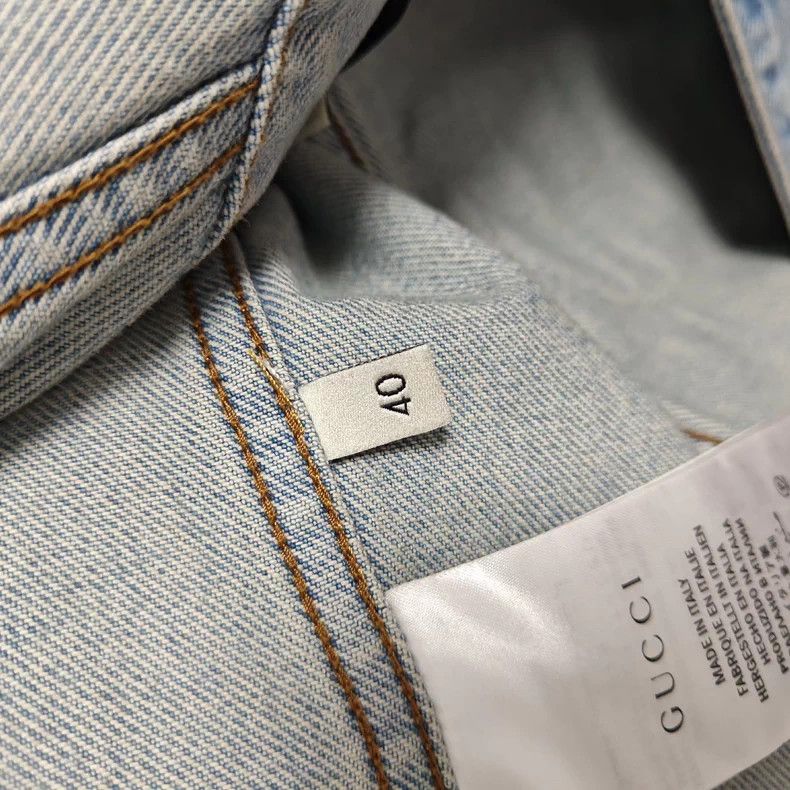 Gucci Gucci Tiger Head Denim Jacket Size S / US 4 / IT 40 - 4 Thumbnail