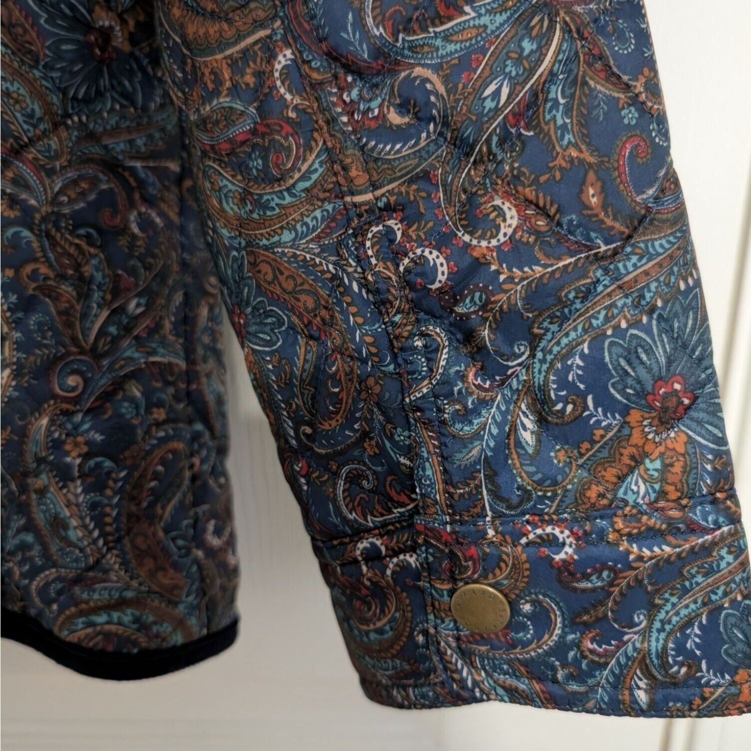Talbots Talbots Paisley Quilted Jacket Womens Size Medium Blue Size M / US 6-8 / IT 42-44 - 10 Thumbnail