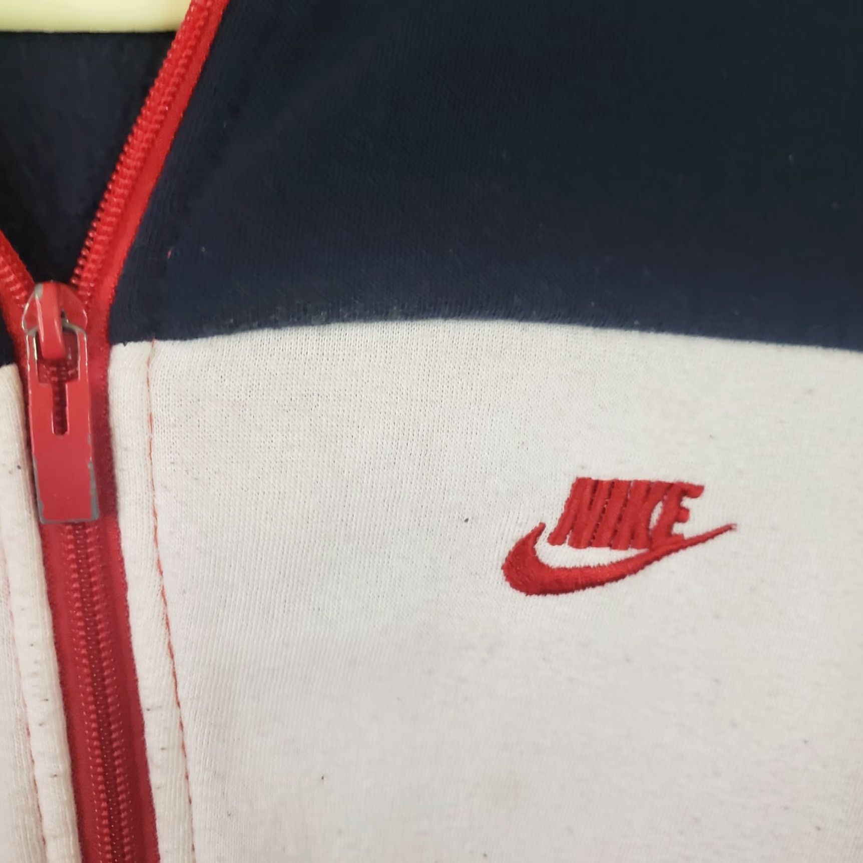 Nike Nike Women's 2XL Vintage Track Jacket Red White Blue Full Zip Pockets Swoosh USA Size XXL / US 16-18 / IT 52-54 - 7 Thumbnail