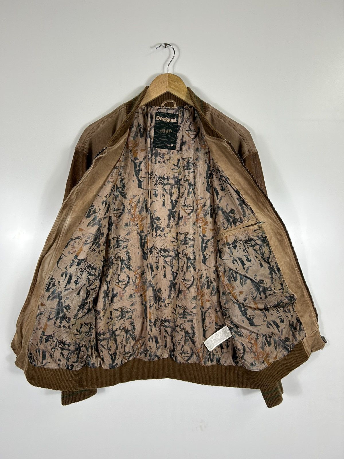 Desigual × Vintage ⚡️Y2K Desigual Man Zipper Bomber Jacket Size US XL / EU 56 / 4 - 9 Thumbnail
