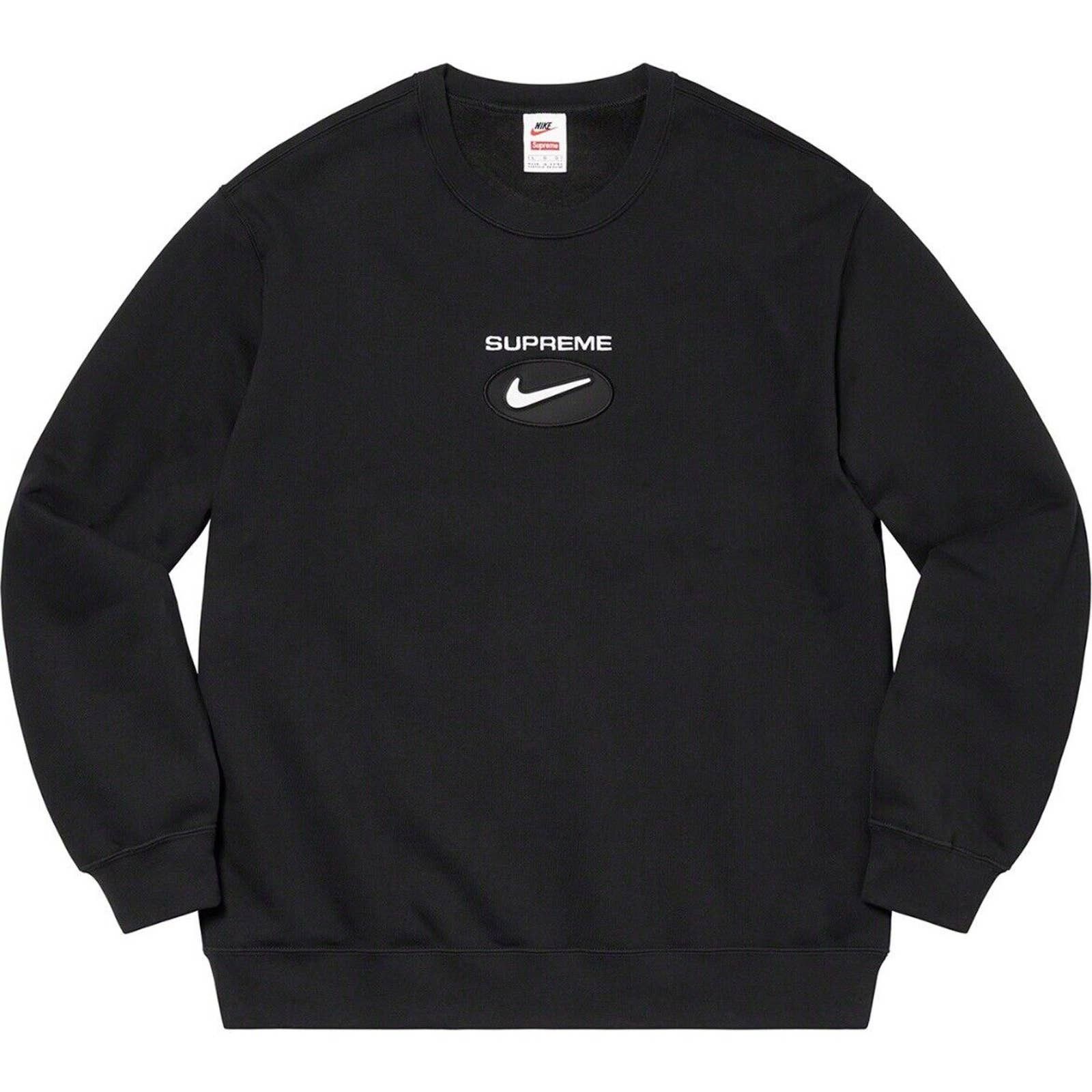 image of Nike Jewel Crewneck Sweatshirt X-Large XL Black Fw20, Men's