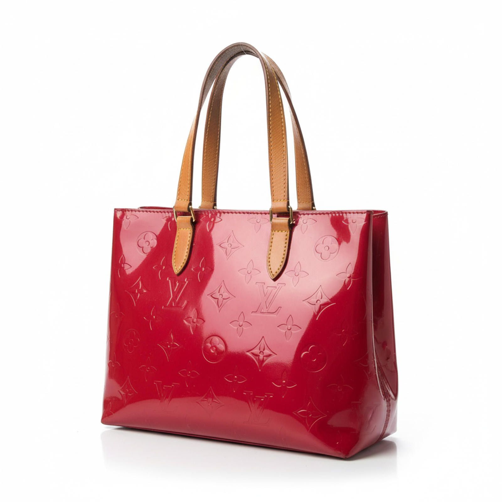 Louis Vuitton Louis Vuitton - Vernis Leather Red Tote Bag Size ONE SIZE - 1 Thumbnail