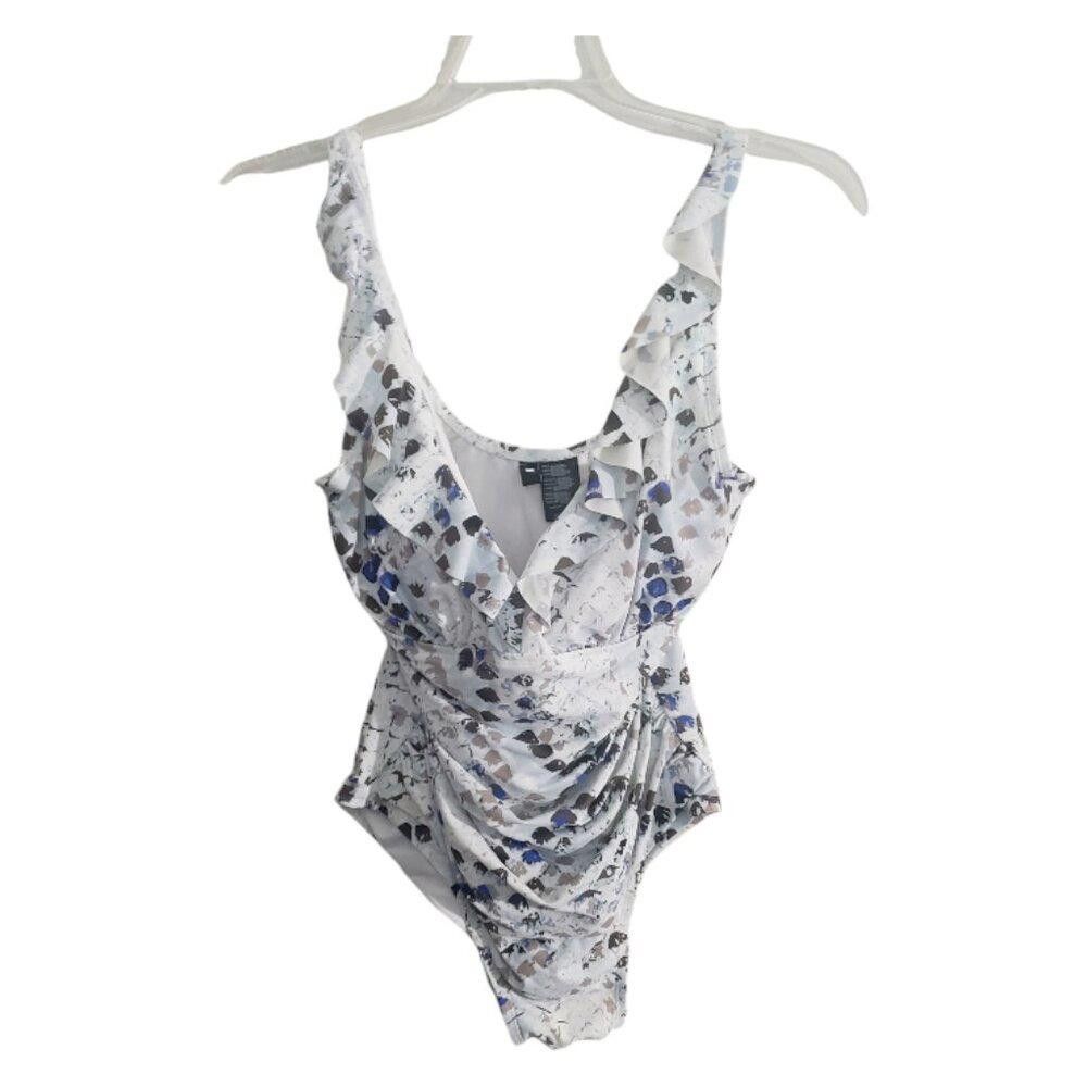 DKNY CT1902 DKNY One Piece White/Multi Swimsuit with Bra 18 Size ONE SIZE - 1 Thumbnail