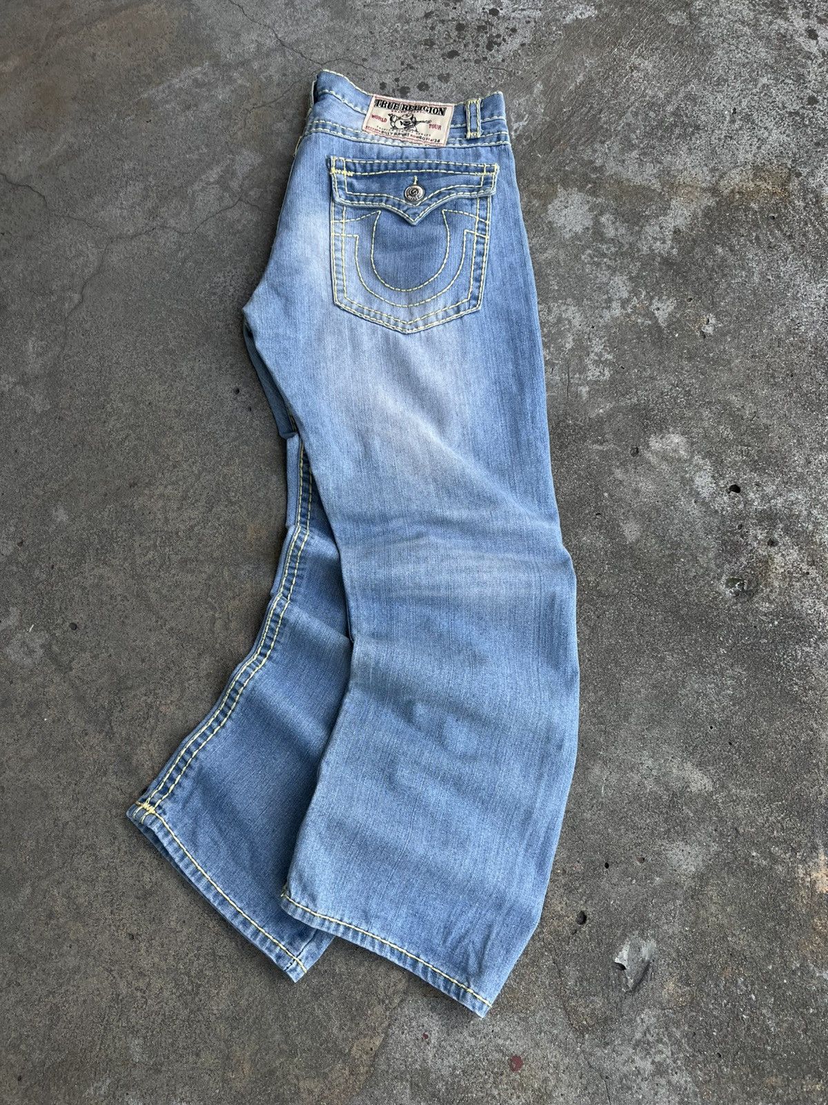 Crazy Vintage True Religion Baggy Wide Jeans Chief Keef Type