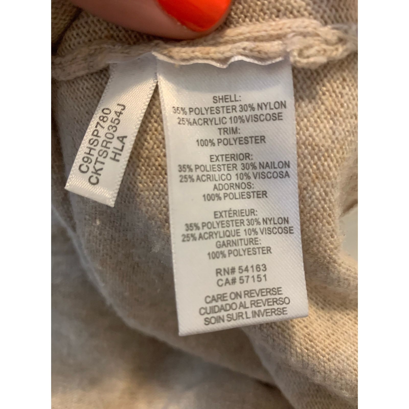 Calvin Klein Calvin Klein beige long sleeves layered sweater size Large Size L / US 10 / IT 46 - 4 Thumbnail