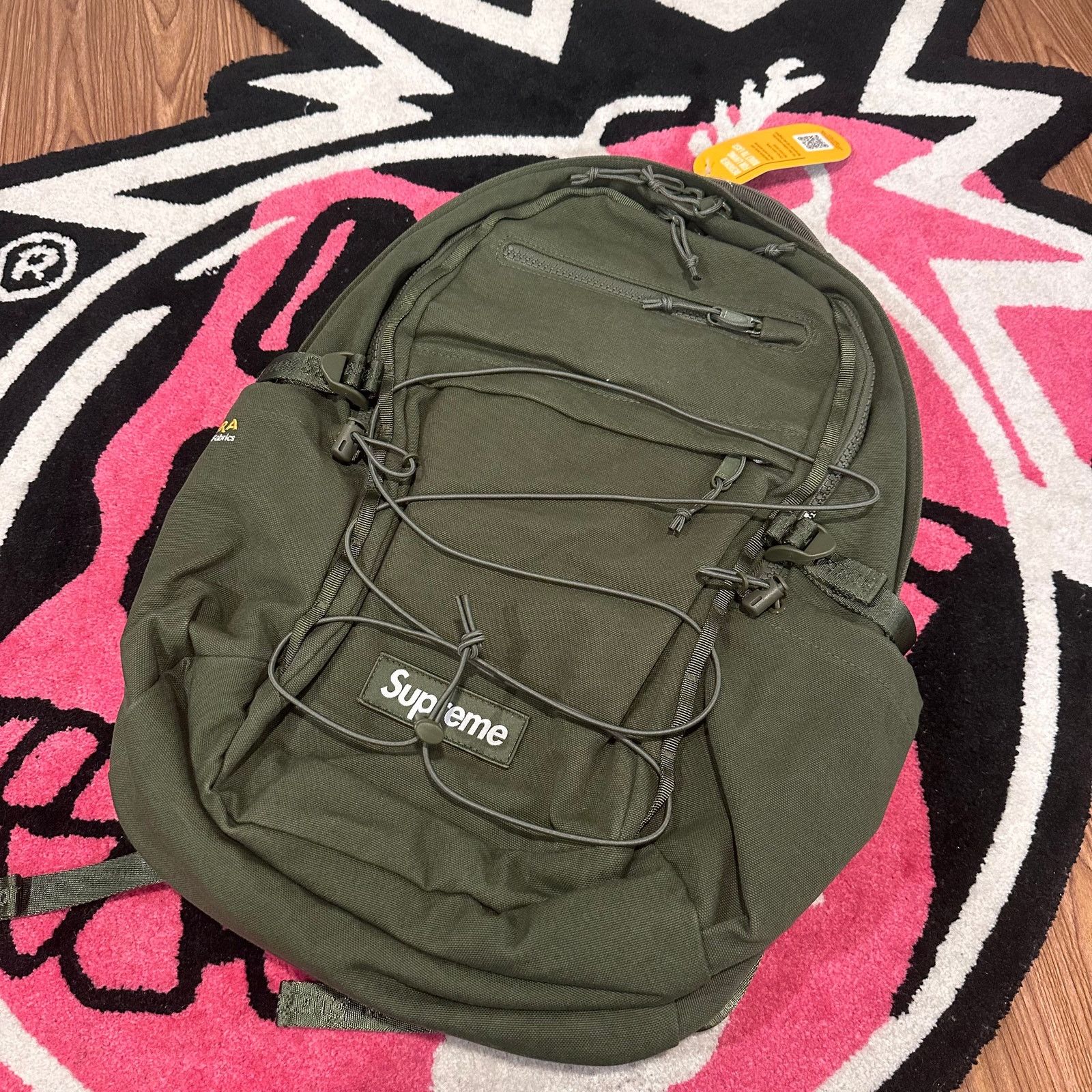 Pre-owned Supreme Logo Backpack (ss25) Olive - With Bag In Green