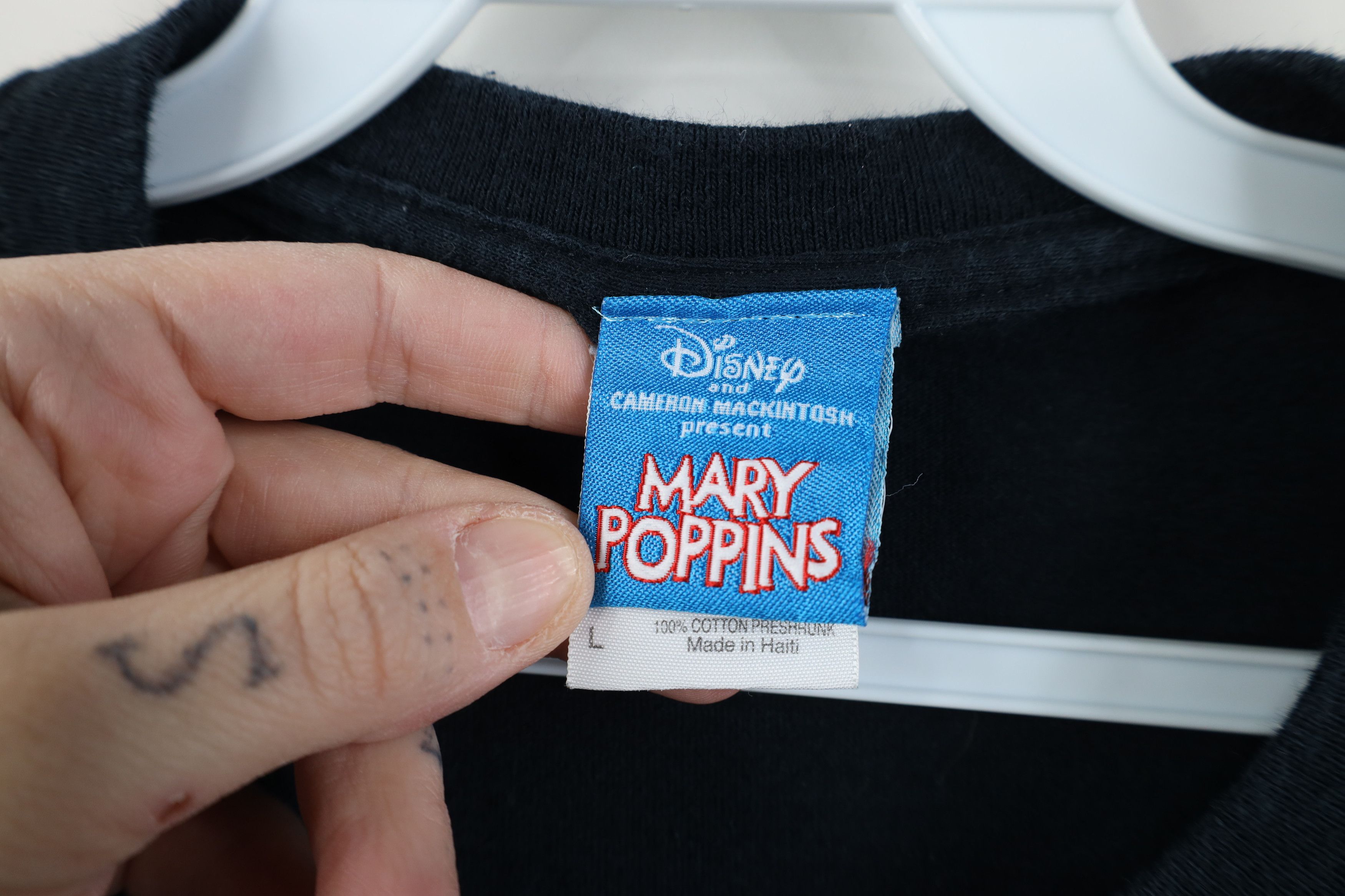 Disney Vintage Y2K Disney Mary Poppins Short Sleeve T-Shirt Black Size L / US 10 / IT 46 - 9 Thumbnail