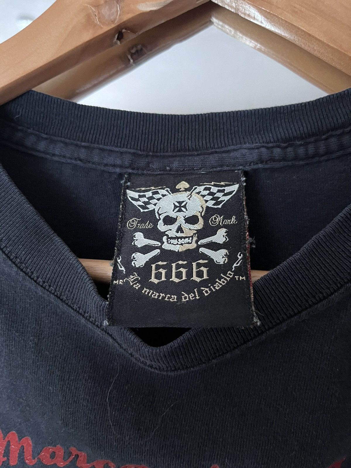Vintage Vintage La Marca Del Diablo Los Angeles Black T-Shirt Size US M / EU 48-50 / 2 - 8 Thumbnail