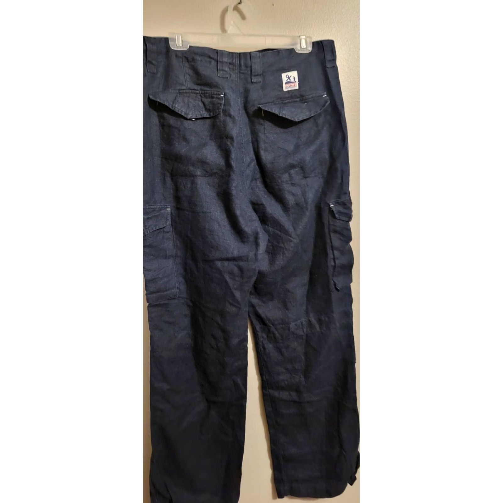 Akademiks Akademiks Blue Denim Cargo Pants Lg Navy RN. 0100964 Size US 33 - 3 Thumbnail