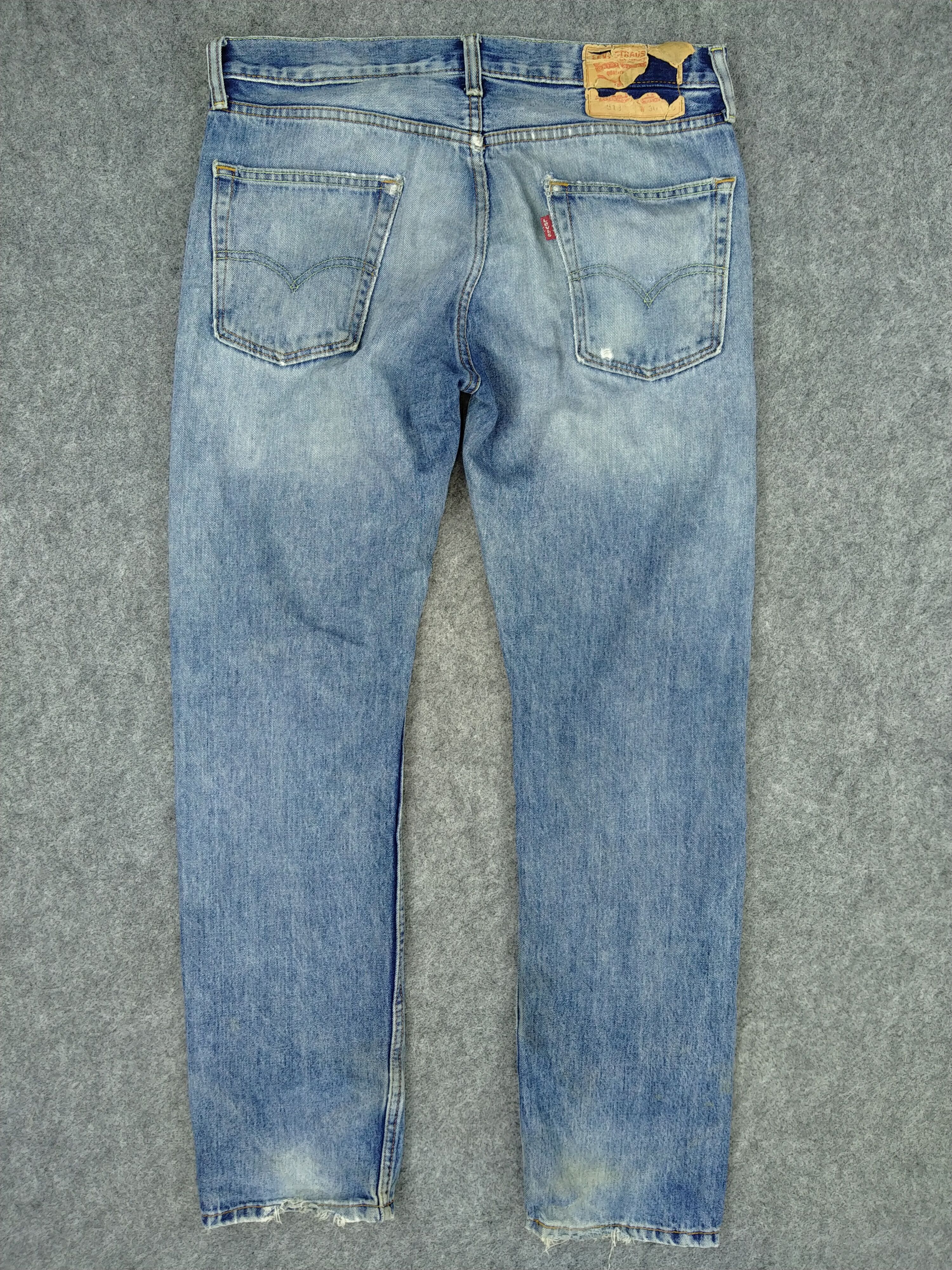Levi's Vintage Levi's 513 Distressed 32 x 30 Denim -JN318 Size US 32 / EU 48 - 2 Thumbnail