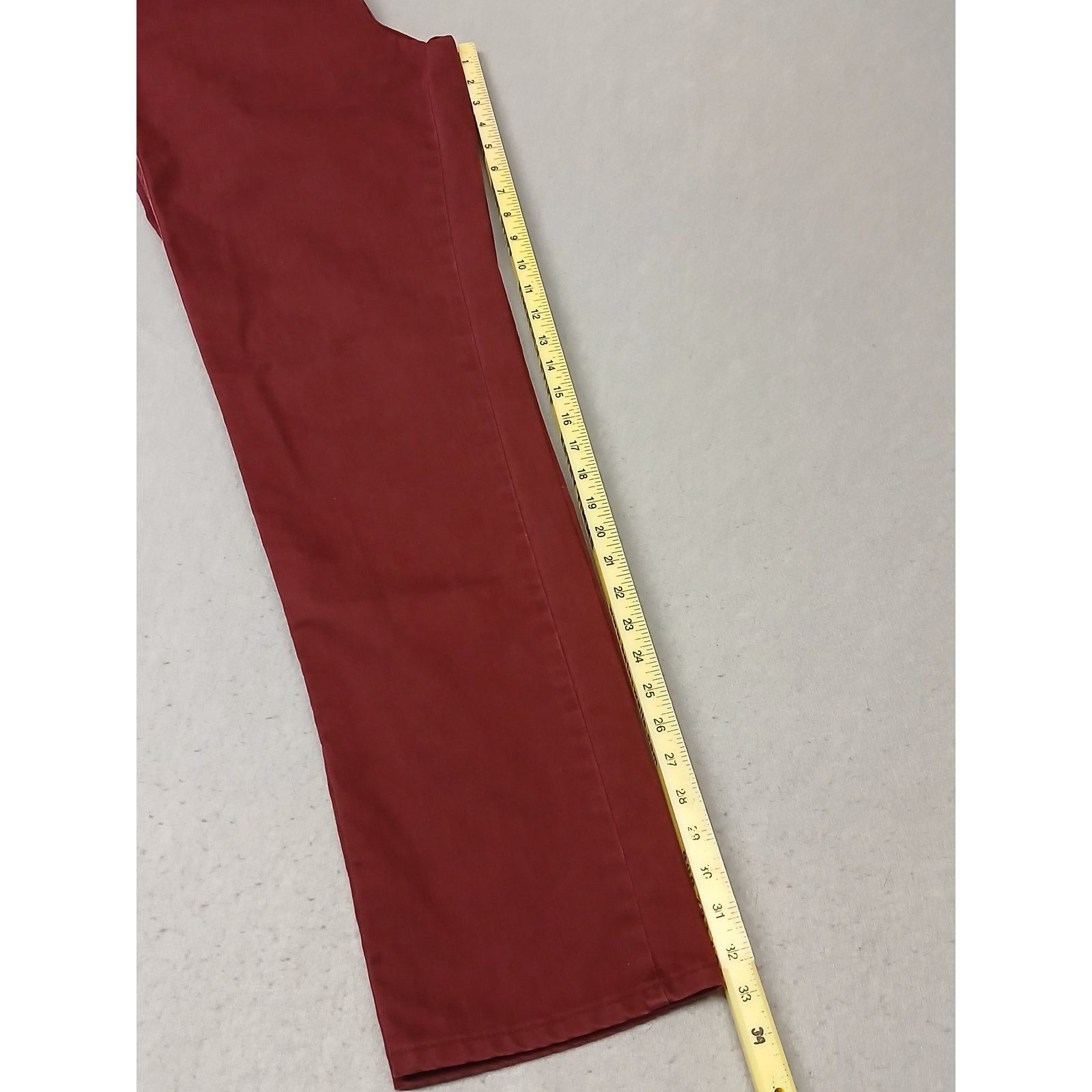 Lee Lee (10L) Vintage Burgundy High Rise Tapered Leg Denim Jeans Size 32" / US 10 / IT 46 - 4 Thumbnail