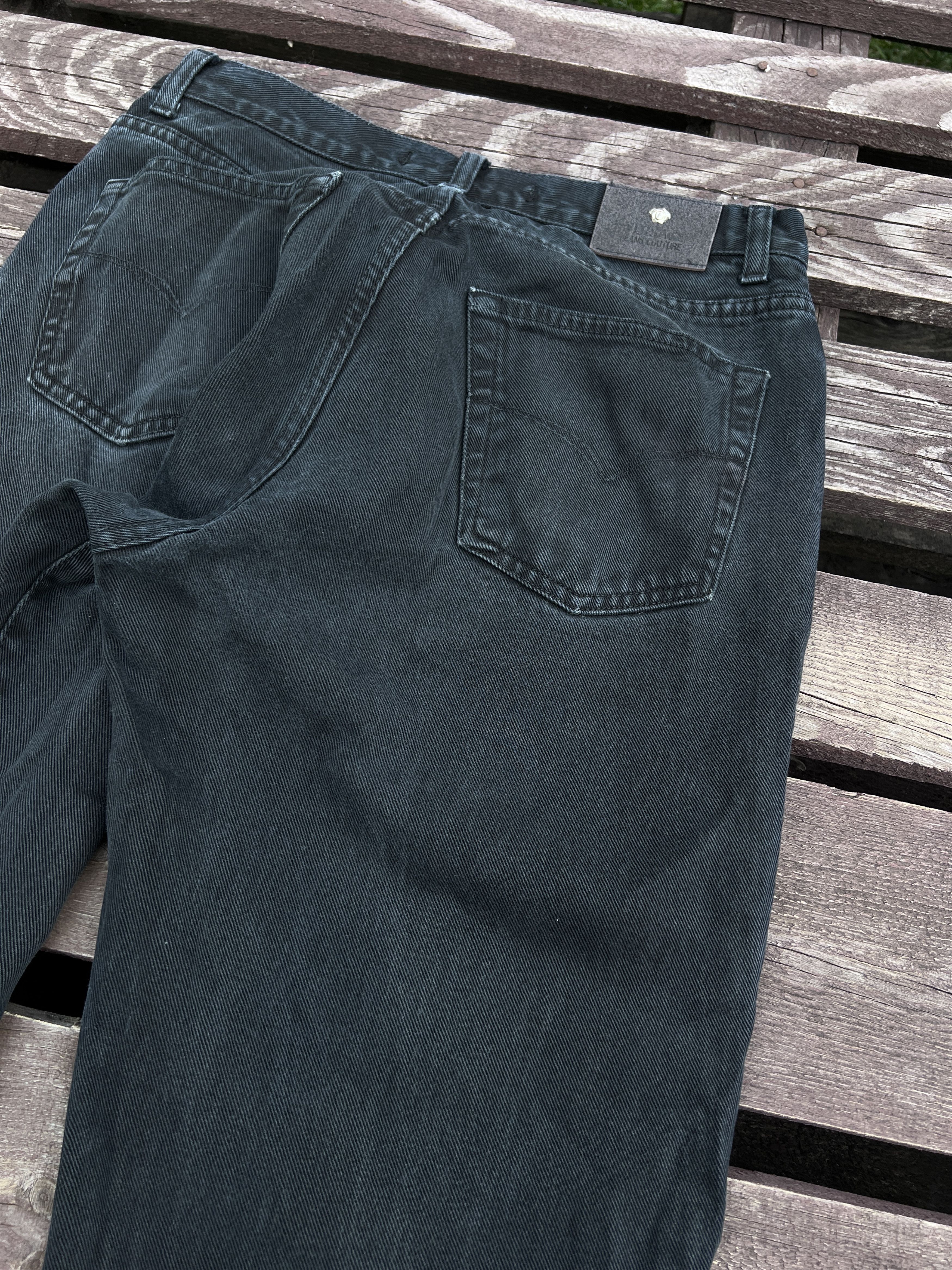 Versace Versace Vintage 90s Washed Black Denim Jeans Size US 34 / EU 50 - 9 Thumbnail