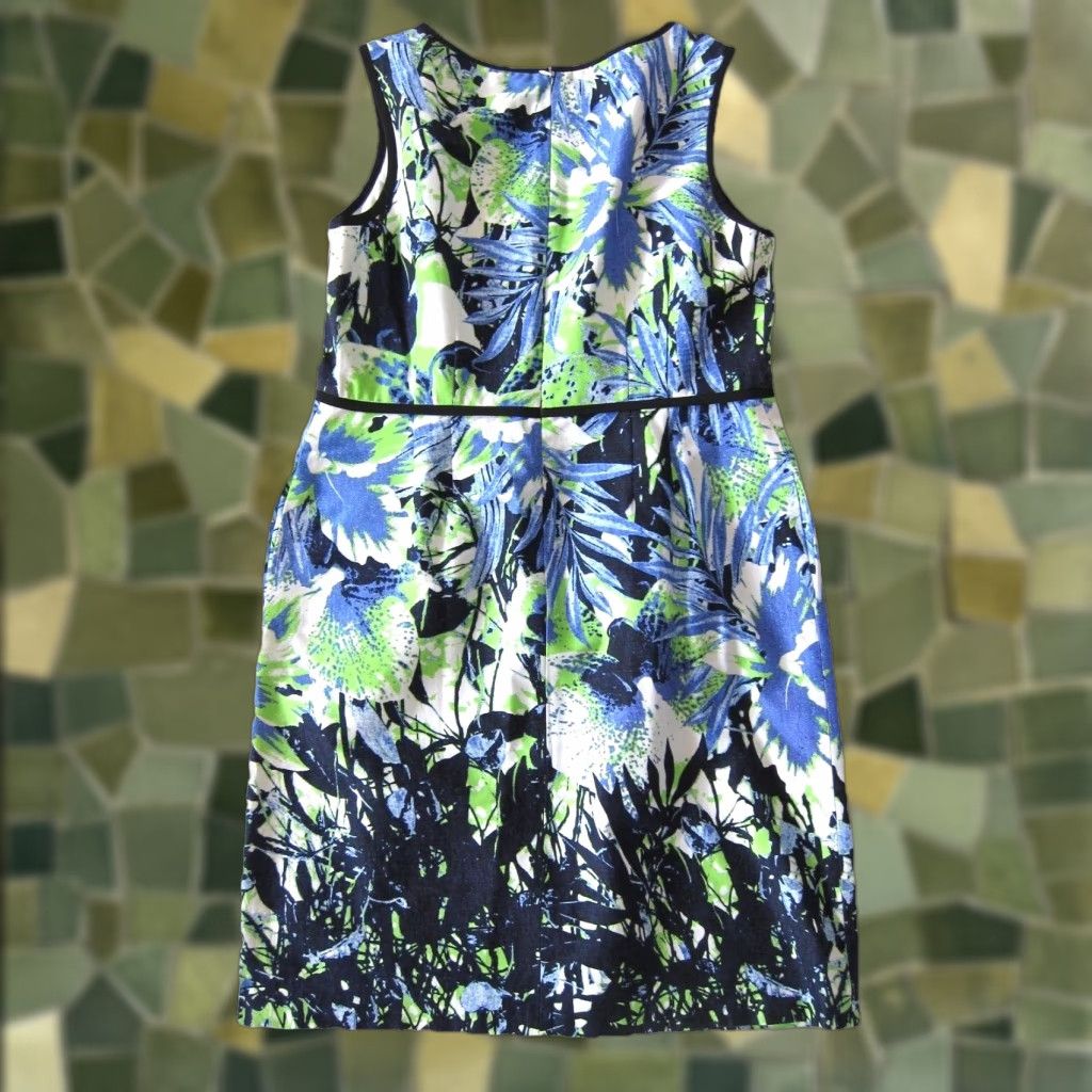 Nine West Nine West Floral Pocket ALine Tank Dress 12 Womens Green Blue White Black Embercharm Size XL / US 12-14 / IT 48-50 - 1 Thumbnail