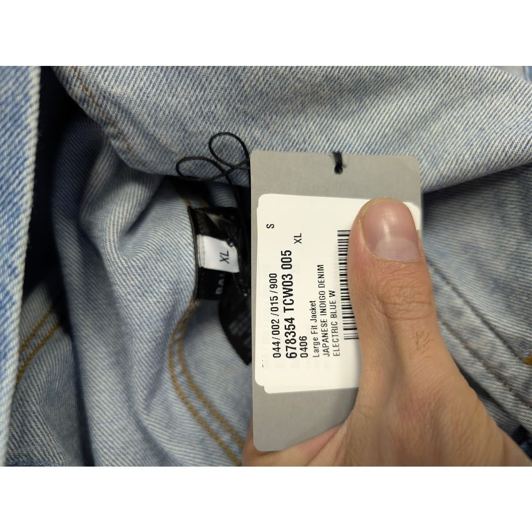 Balenciaga o1rshd1 Japanese Indigo Denim Large Fit Jacket Electric Blue Size US XL / EU 56 / 4 - 18 Thumbnail