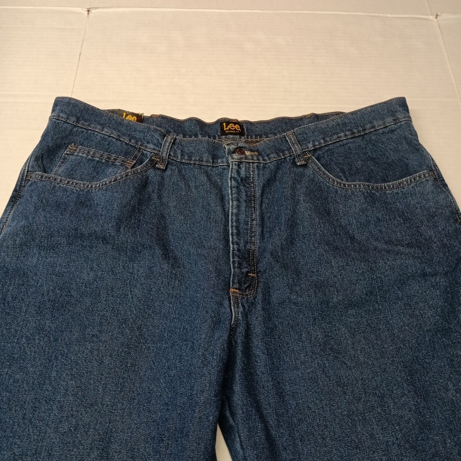 Lee Lee Fleece Lined Jeans Relaxed Straight Mens Size 42x34 Blue Size US 42 / EU 58 - 4 Thumbnail