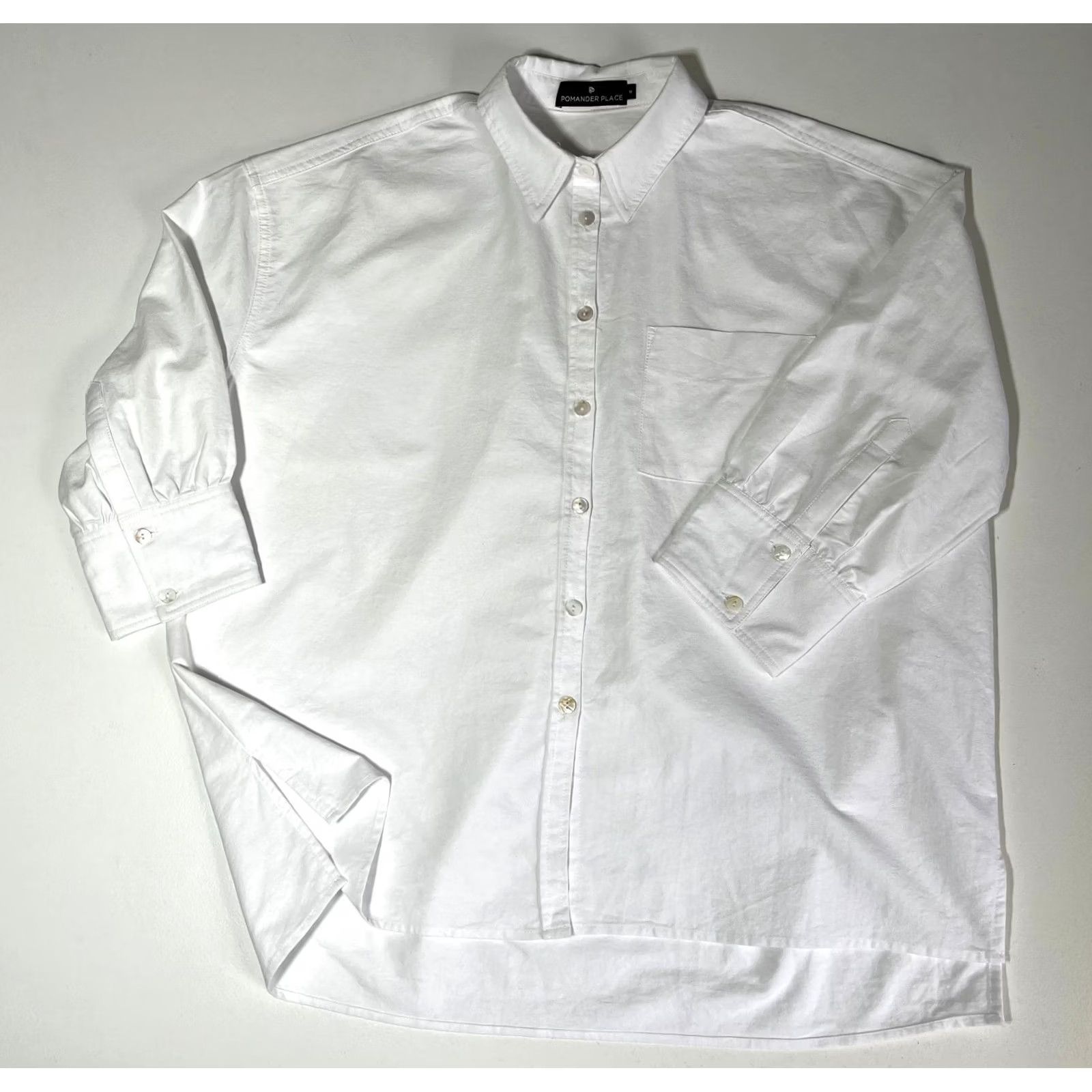 Vintage VINTAGE NWOT Pomander Place White Oxford Adair Boyfriend Shirt Sz M Size M / US 6-8 / IT 42-44 - 7 Thumbnail