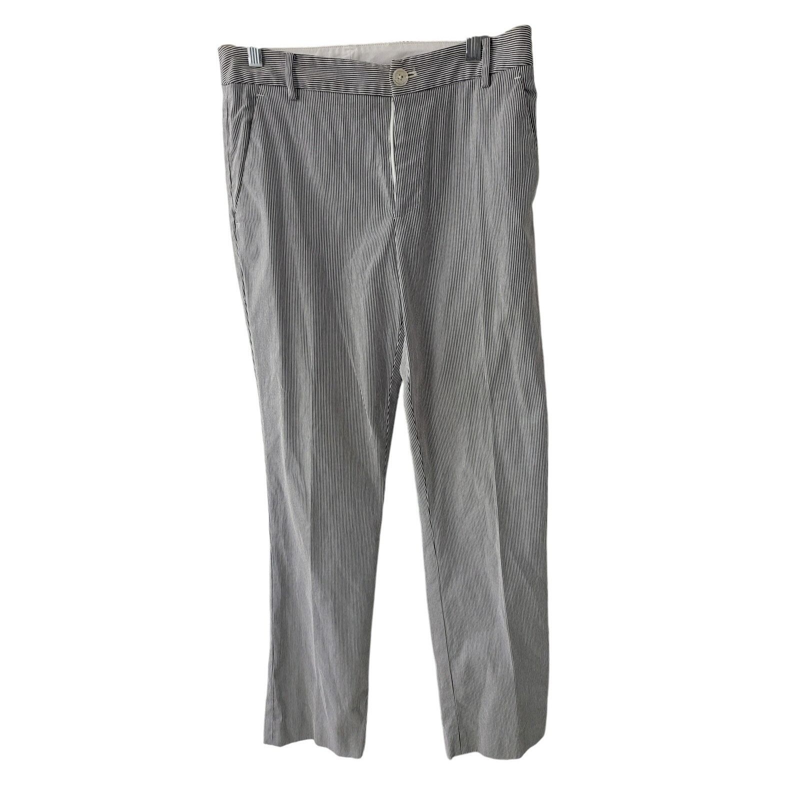 Lauren Ralph Lauren Lauren Ralph Lauren White/Dark Gray Stripe Rib Trousers-Sz 4 Size 27" / US 4 / IT 40 - 1 Thumbnail