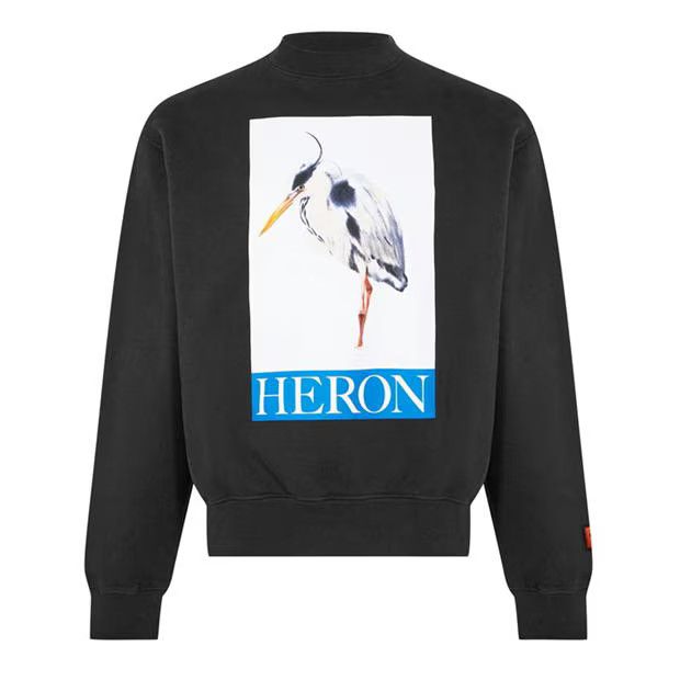 image of Heron Preston O1G2R1Mq0524 Crewneck Sweatshirt In Black, Men's (Size XS)