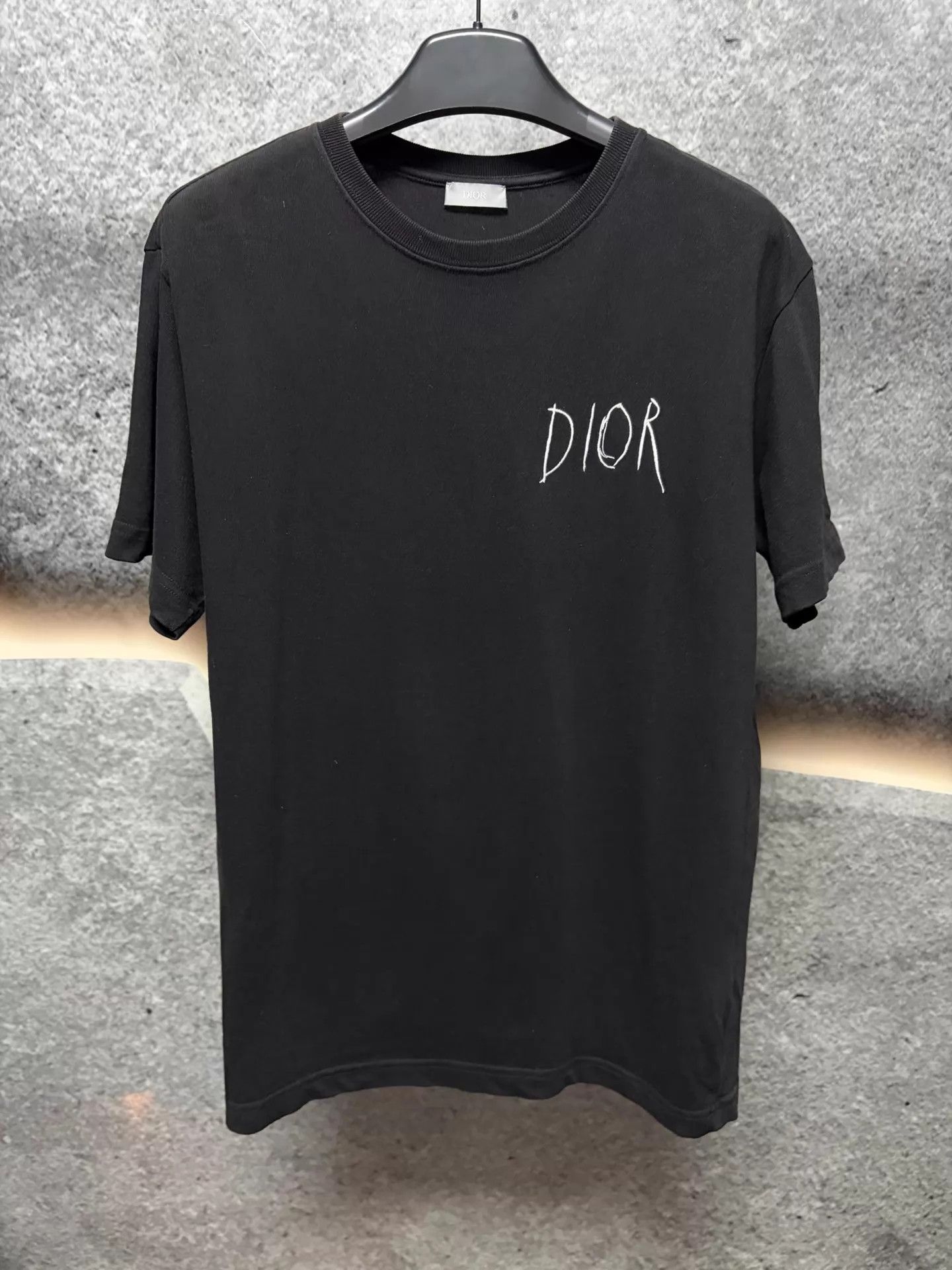 Dior Dior Black Embroidered Logo Short Sleeve T-Shirt M Size US M / EU 48-50 / 2 - 1 Thumbnail