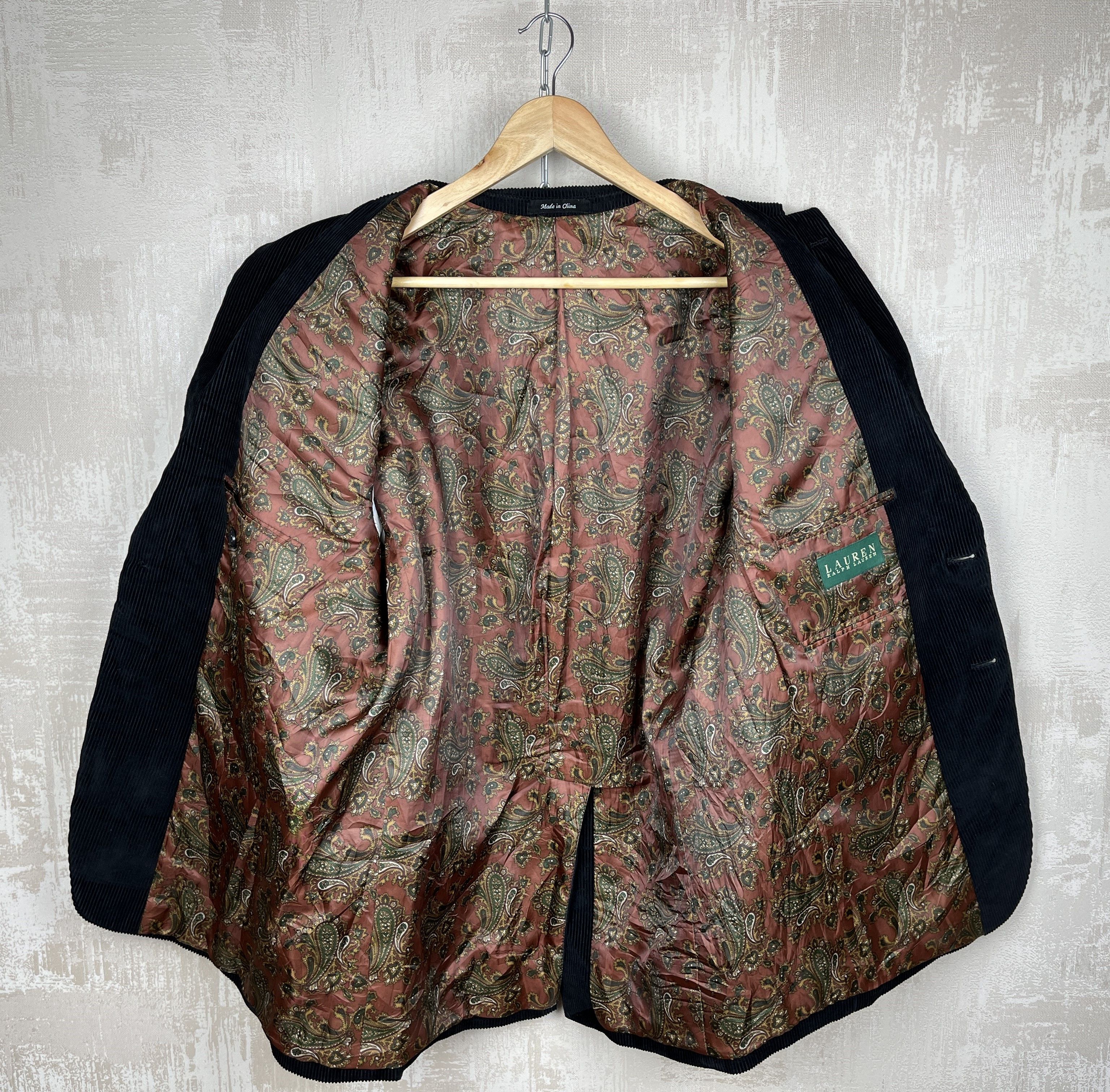 Lauren Ralph Lauren Lauren Ralph Lauren Paisley Lining Corduroy Blazer Coat Size 42R - 12 Thumbnail