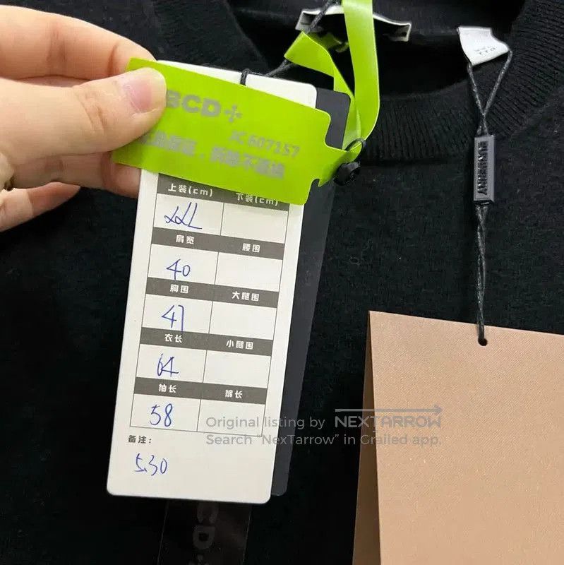 Burberry Burberry Black Wool Long Sleeve Sweater. Size XL / US 12-14 / IT 48-50 - 5 Thumbnail