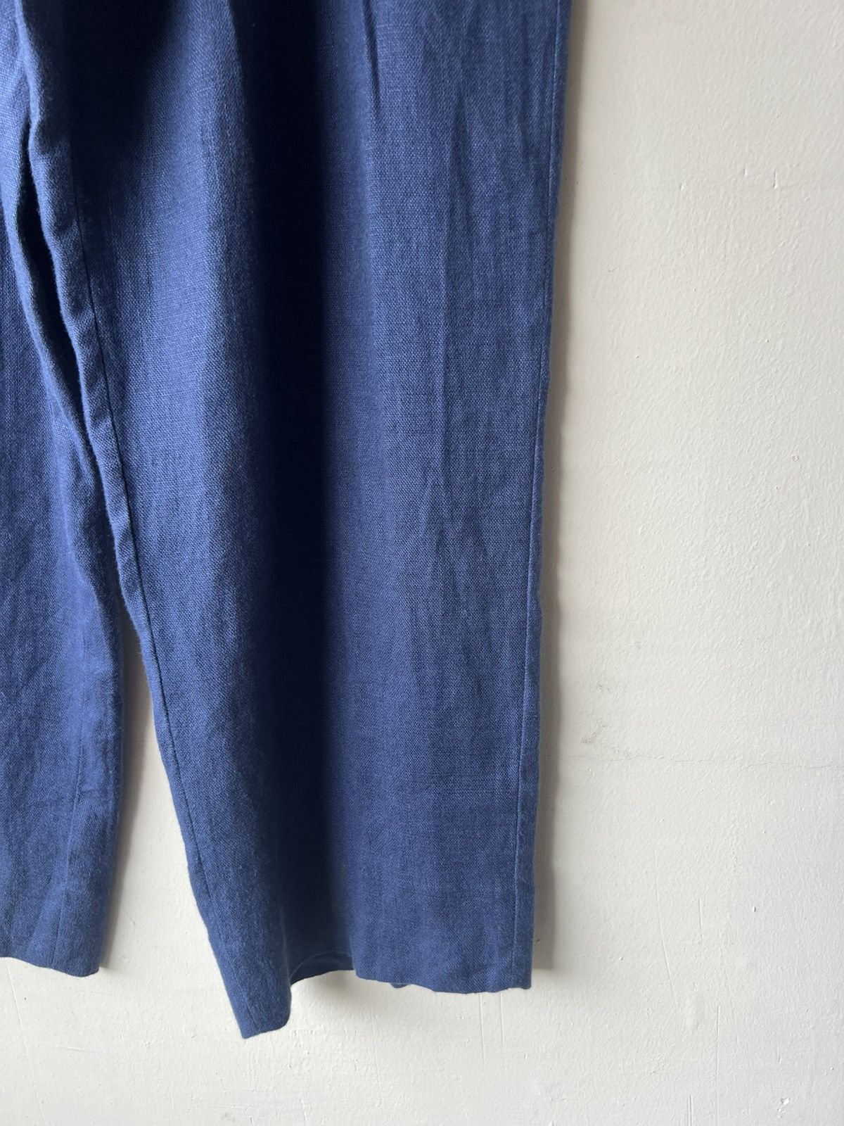 Mademoiselle Non Non Papas Japan 100% Linen Baggy Trouser Pant Blue Size US 34 / EU 50 - 13 Thumbnail