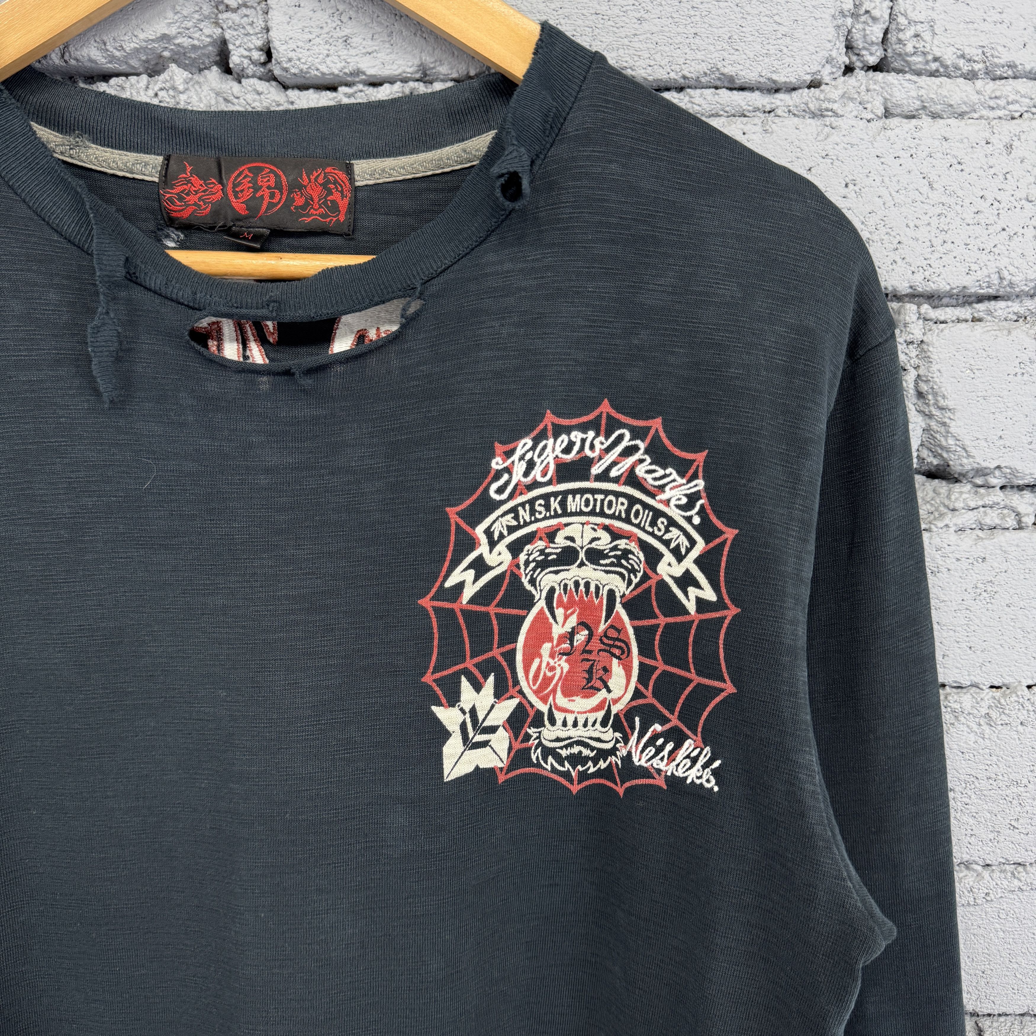 Vintage Rare Vintage Japanese Tiger Embroidered Sukajan Tshirt Size US M / EU 48-50 / 2 - 4 Thumbnail