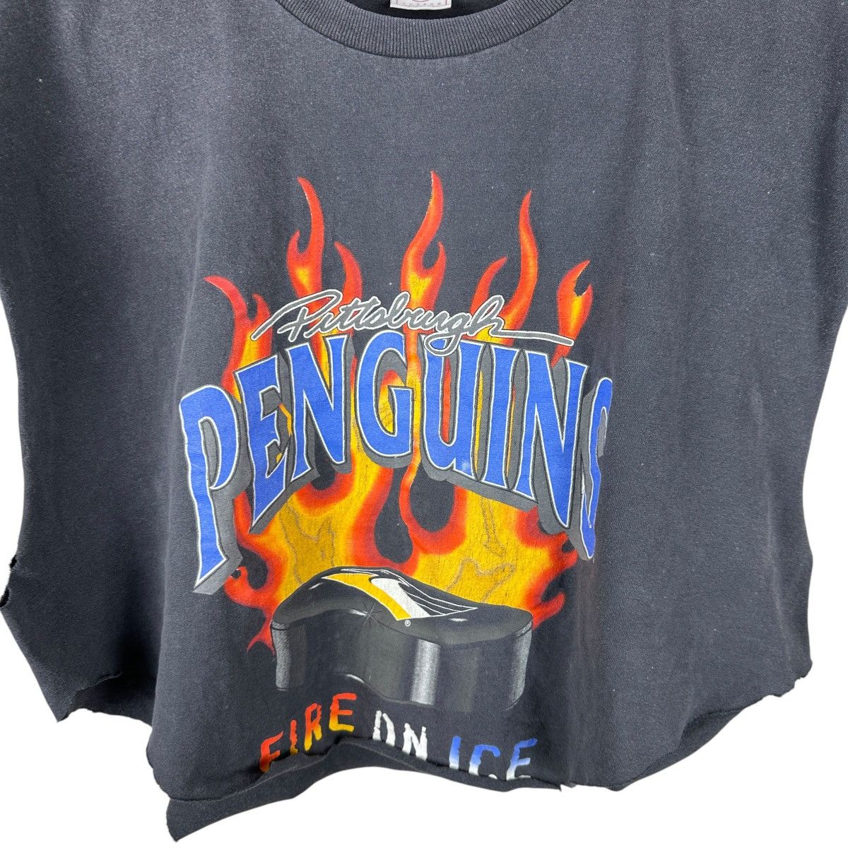 Vintage Vintage 90s Pittsburgh Penguins Chopped NHL Shirt Size US XXL / EU 58 / 5 - 5 Thumbnail