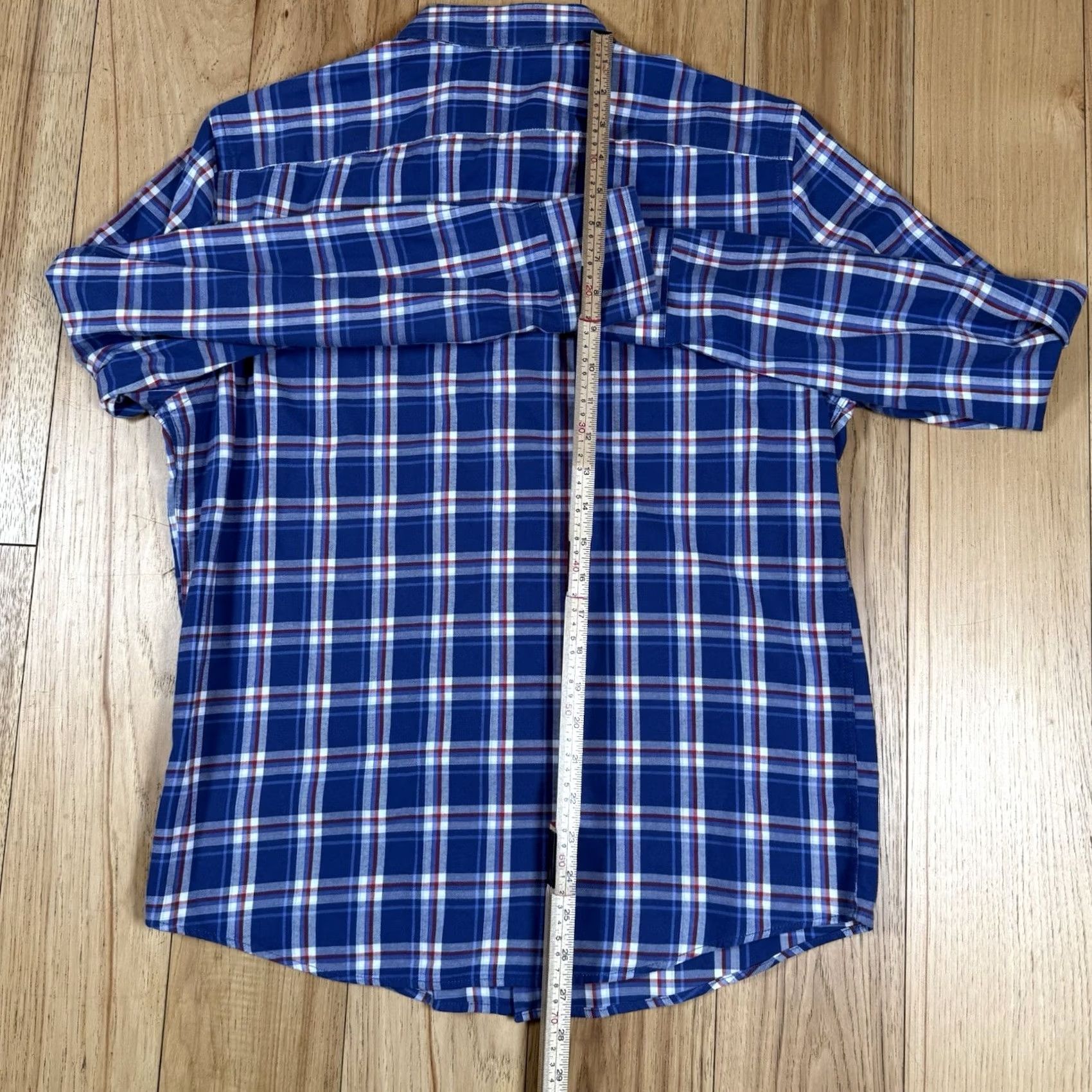 UNTUCKit UNTUCKit Shirt Mens Medium Slim Fit Button-Up Cotton Blue Plaid Long Sleeve Mens M Blue Plaid Slim Fit Button-Up Shirt Size US M / EU 48-50 / 2 - 7 Thumbnail